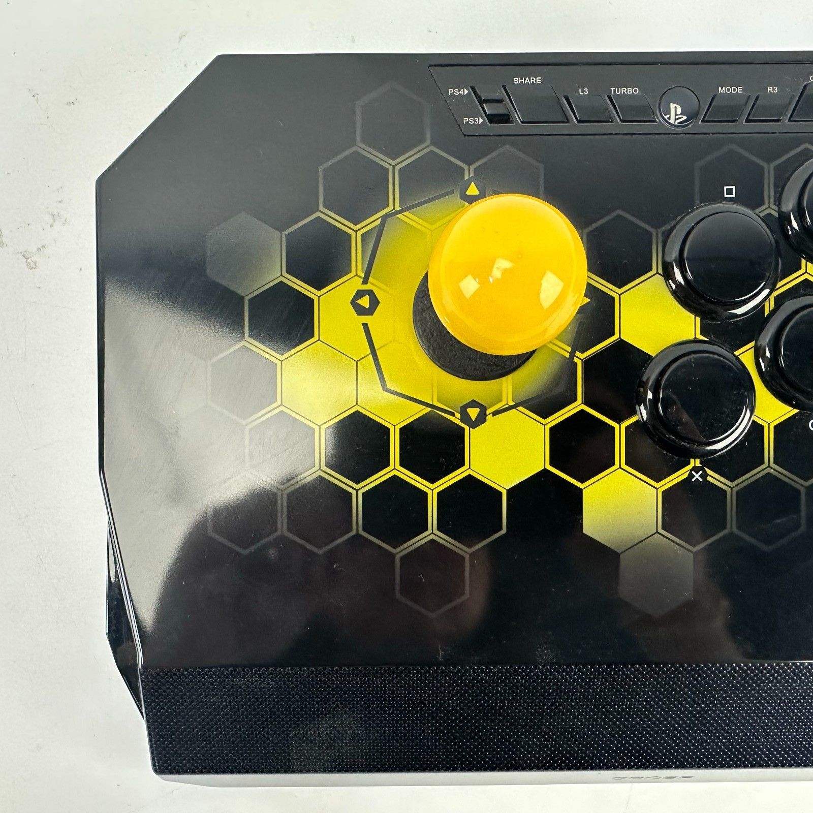 Qanba Drone Arcade Joystick Black/Yellow US Wired for PlayStation PS3/PS4 Works