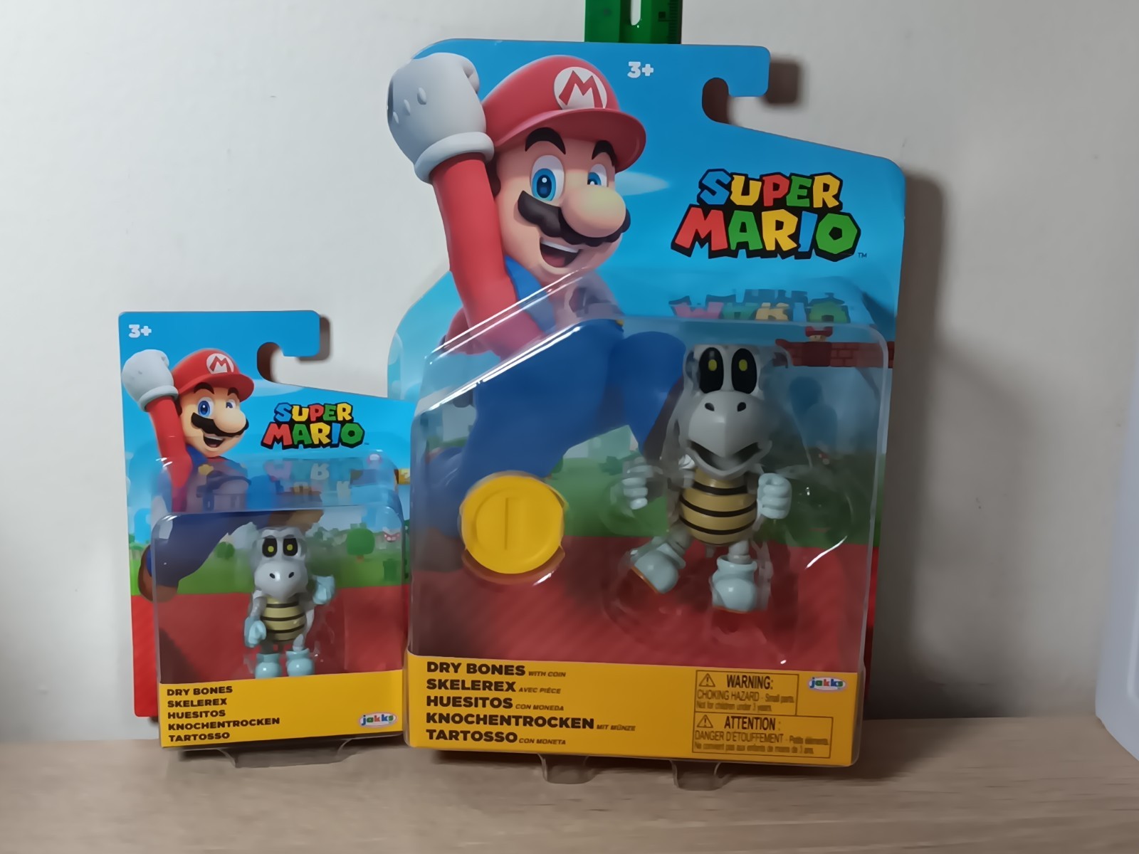 *FREE SHIP* 4″ + 2.5″ DRY BONES Super Mario World of Nintendo Jakks Pacific