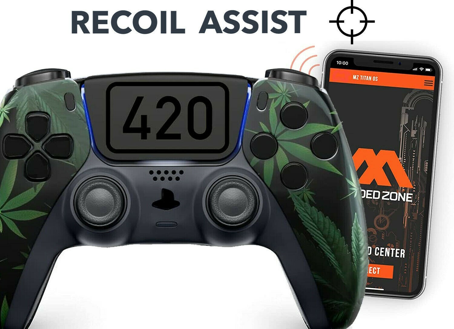 Pulse Anti Recoil FPS 420 Black Smart Rapid Fire Modded Controller for PS5