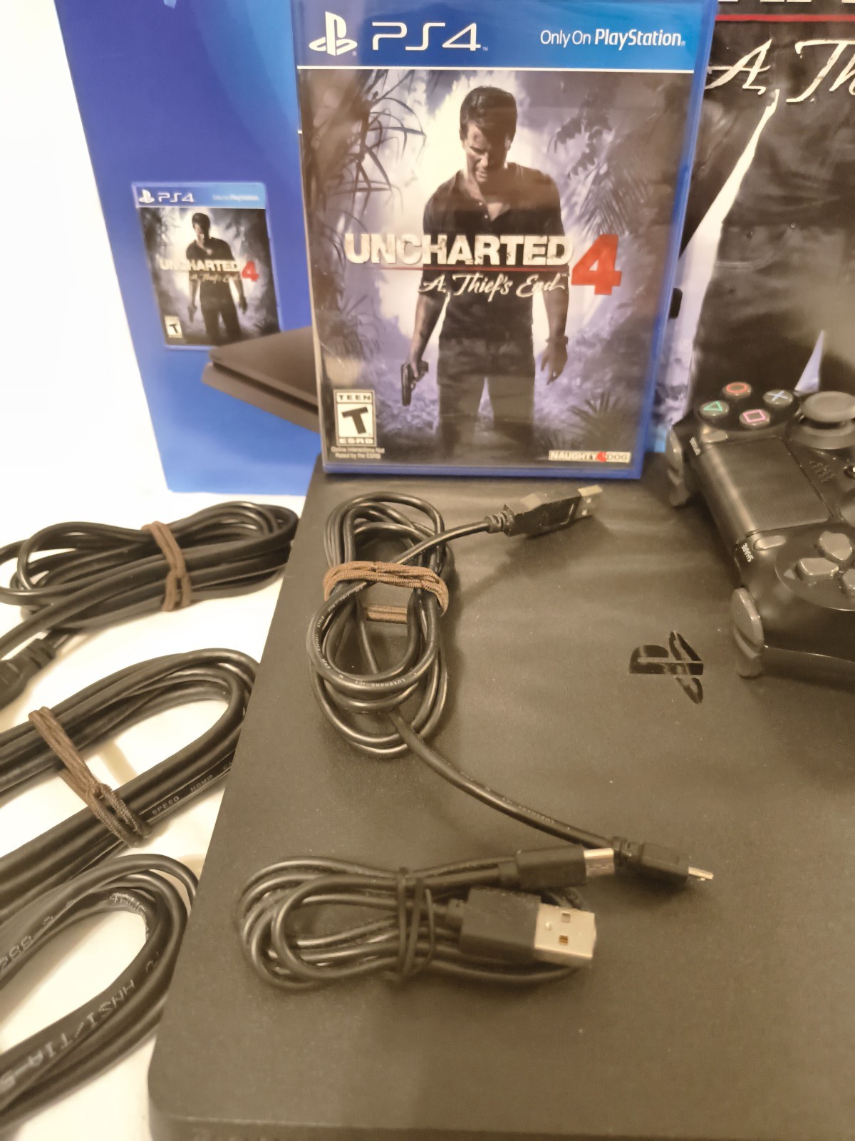 Sony PlayStation 4 Slim Video Game Console PS4 500GB Uncharted 4Bundle CUH-2015A