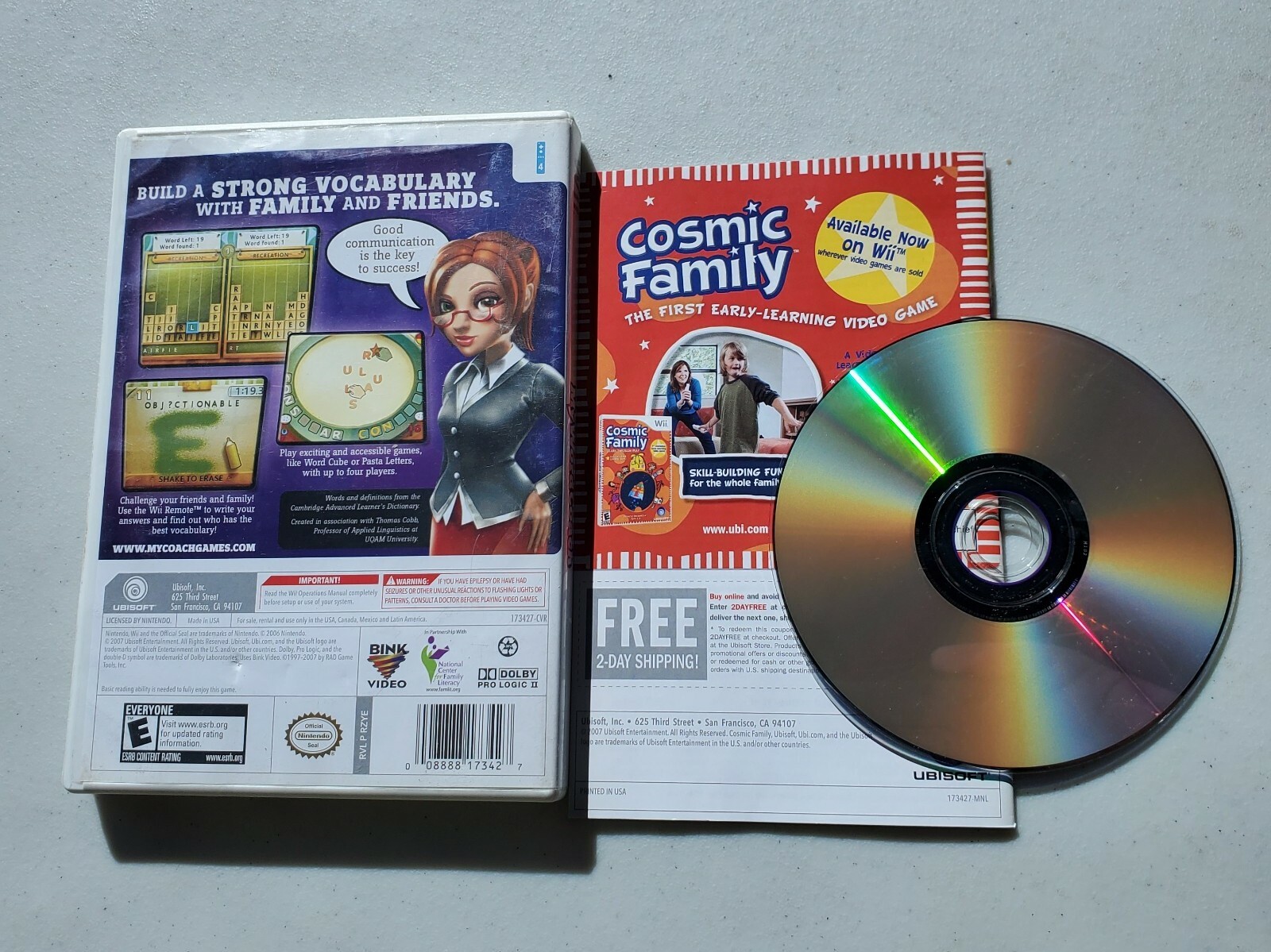 My Word Coach – Nintendo Wii Simulation – Complete w/ Manual – Tested Working