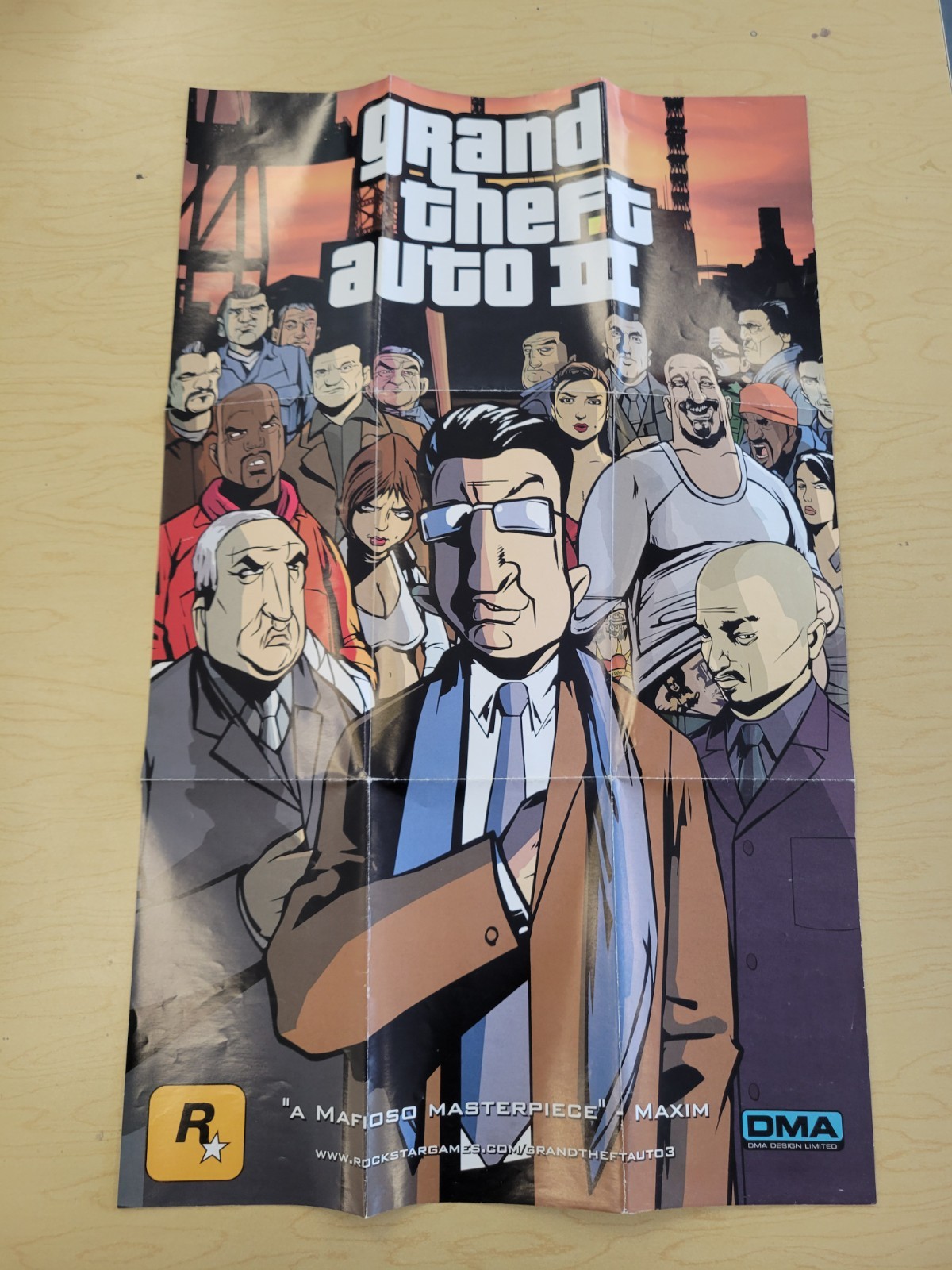 Grand Theft Auto III (3) | COLLECTABLE POSTER Insert w/ Game Map | 2003