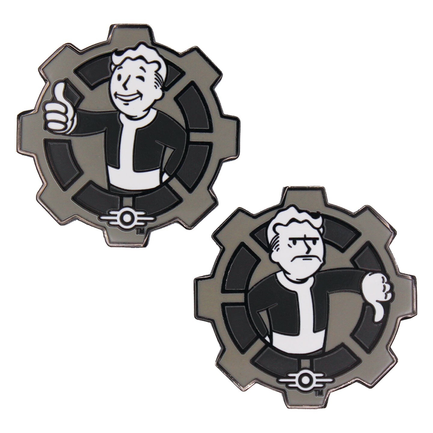 🚀 Official Fallout Black & White Vault Tech Boy Decision Flip Coin Official