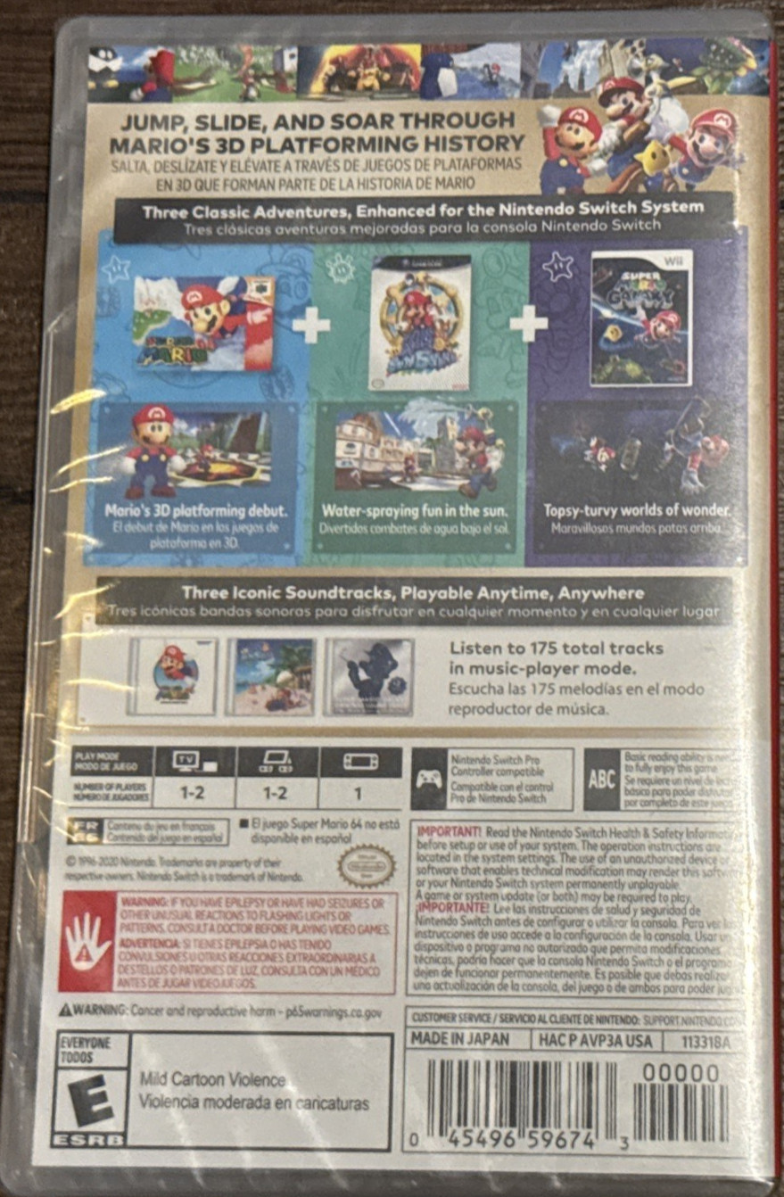 Super Mario 3D All-Stars Nintendo Switch Brand New Sealed OOP Rare US Version