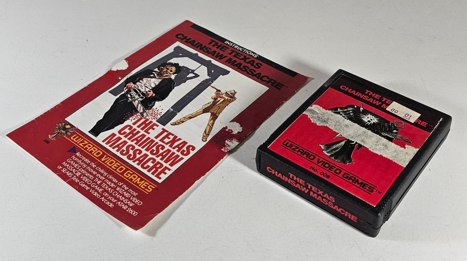 Atari 2600 The Texas Chainsaw Massacre w/ Manual – 1983 Atari – Tested and Works