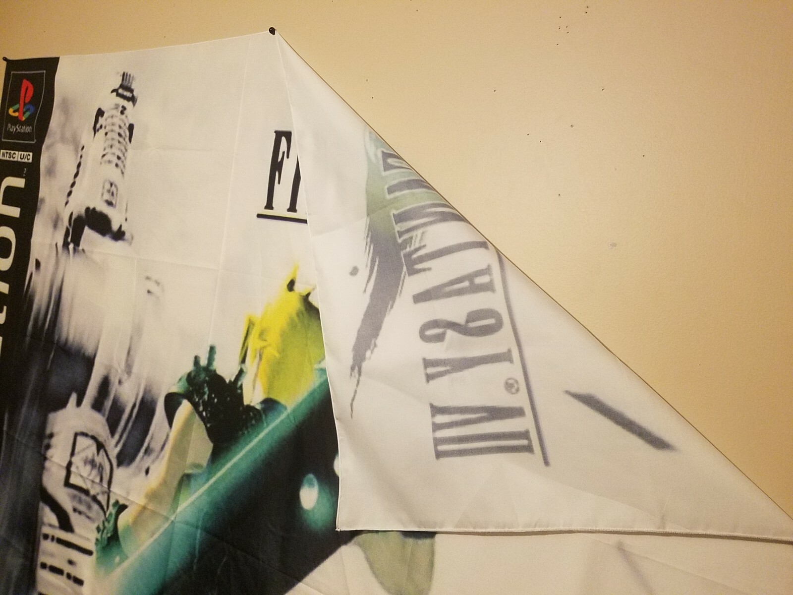 Final Fantasy 7 banner box art tapestry 5 feet FF7 PlayStation Cloud Sephiroth
