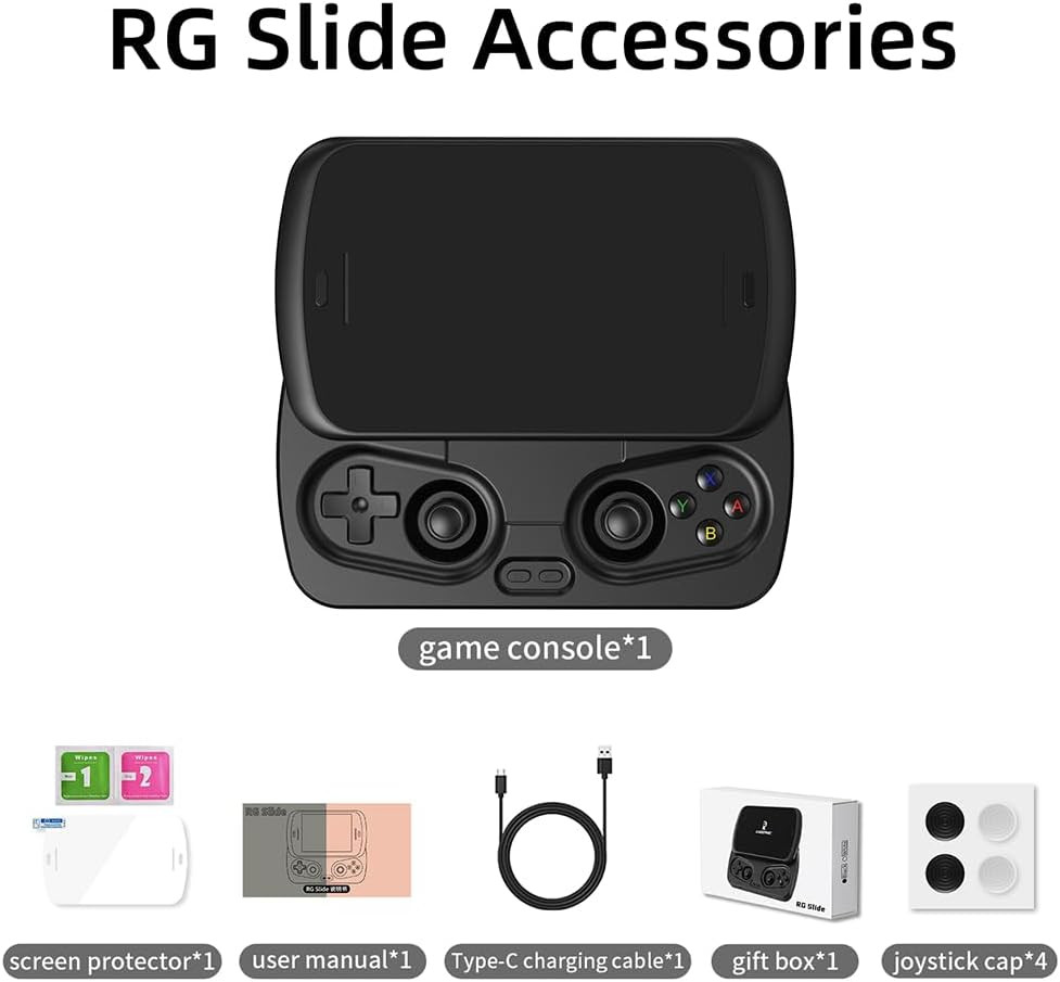 RG Slide Handheld Game Console, Unisoc T820 6Nm 5G Processor, 8GB RAM+128GB Stor