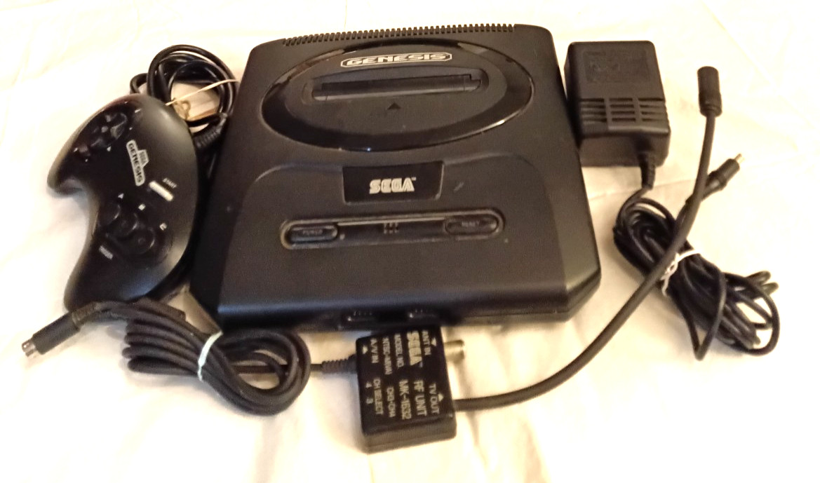 Sega Genesis Console MK-1631A Complete Hook-Ups & Controller Work Perfectly!