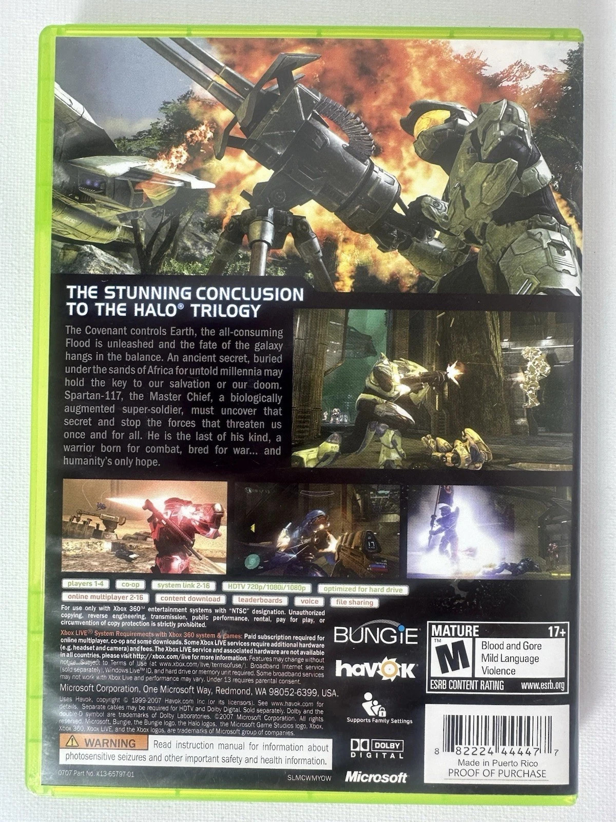 Halo 3 (Xbox 360, 2007) CIB Complete w/Manual & Poster Tested Working!