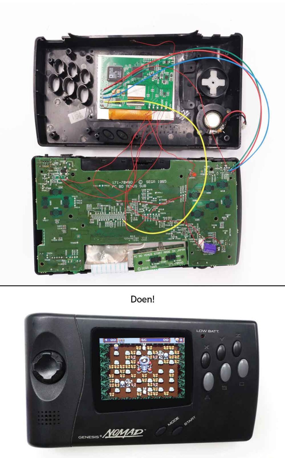 Hight Light SEGA IPS LCD 3.5″ 640×480 HD RGB PCB OSD MOD for SEGA NOMAD Console