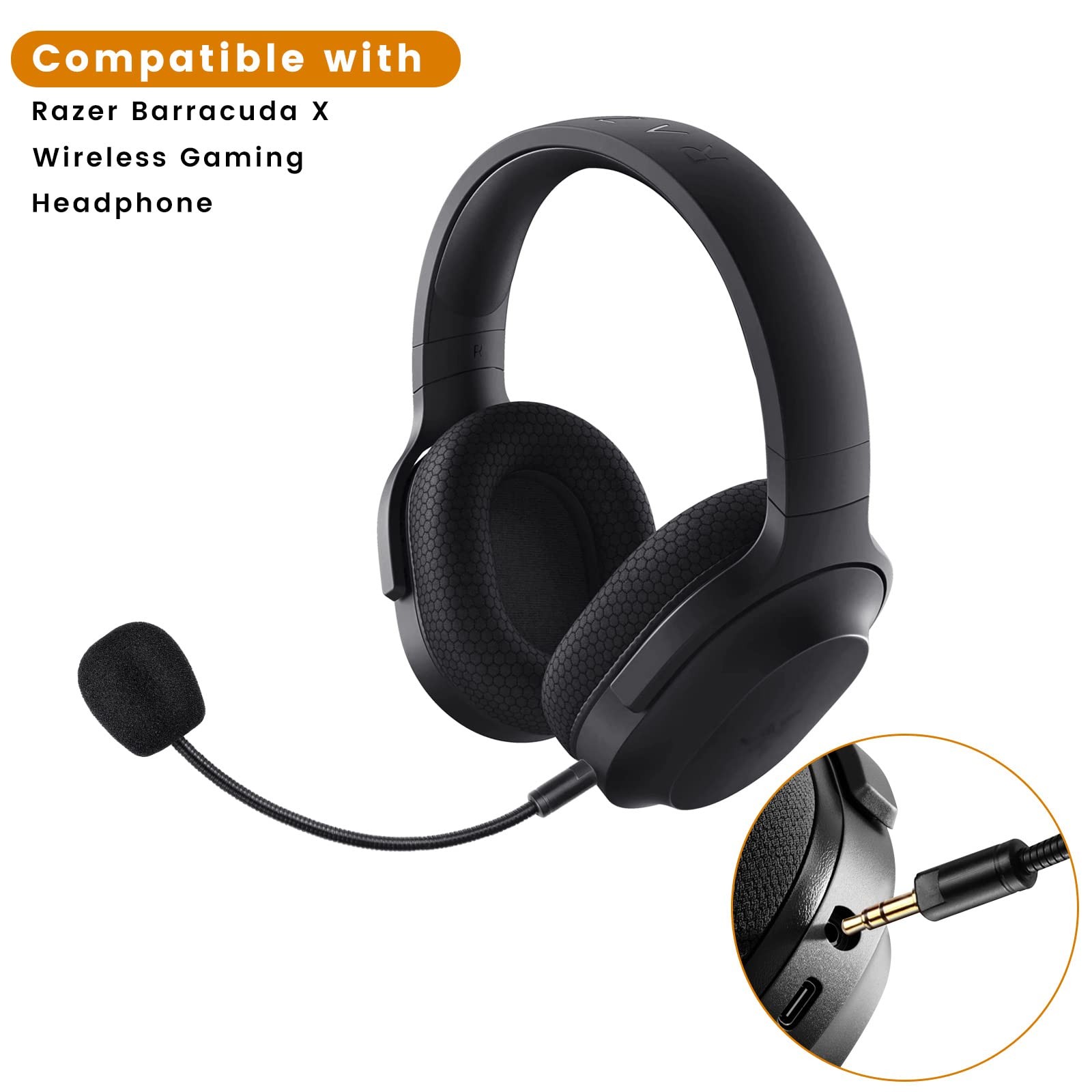 Barracuda X Mic Replacement for Razer X Wireless Gaming Black