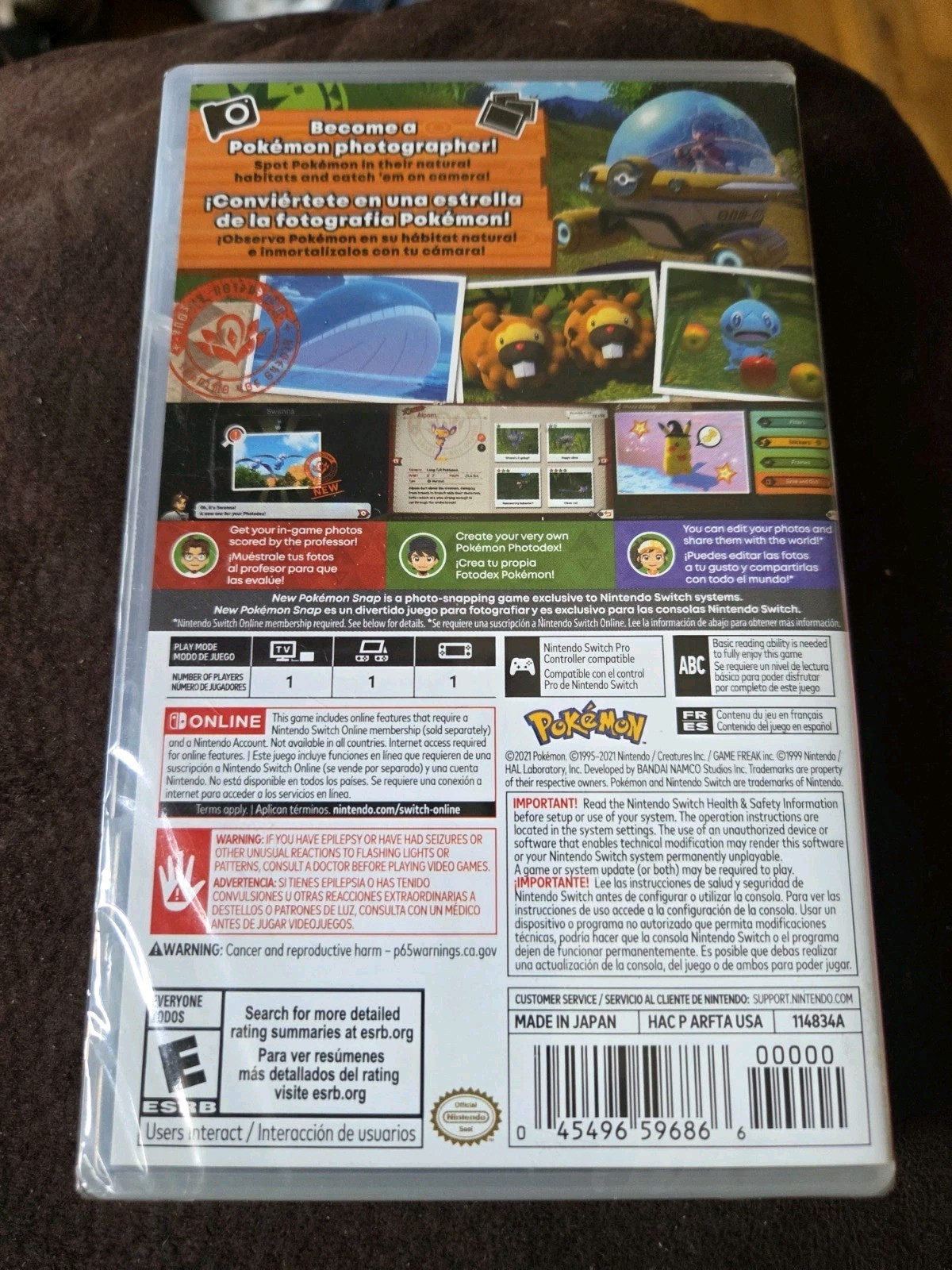 New Pokemon Snap Game For Nintendo Switch Brand New Factory Sealed