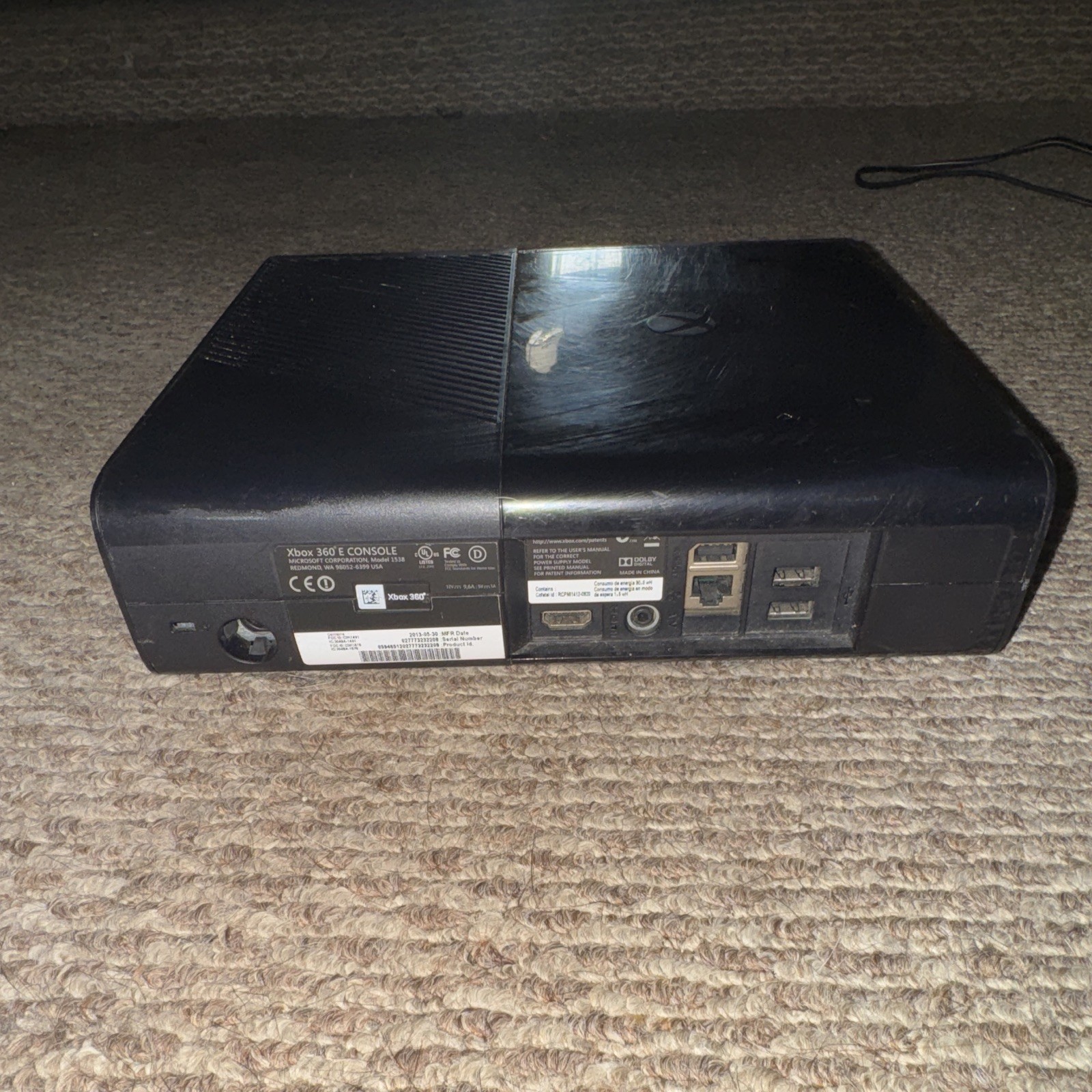 Microsoft Xbox 360 E Black Console 500GB Wi-Fi HDMI 1080p NTSC-U/C