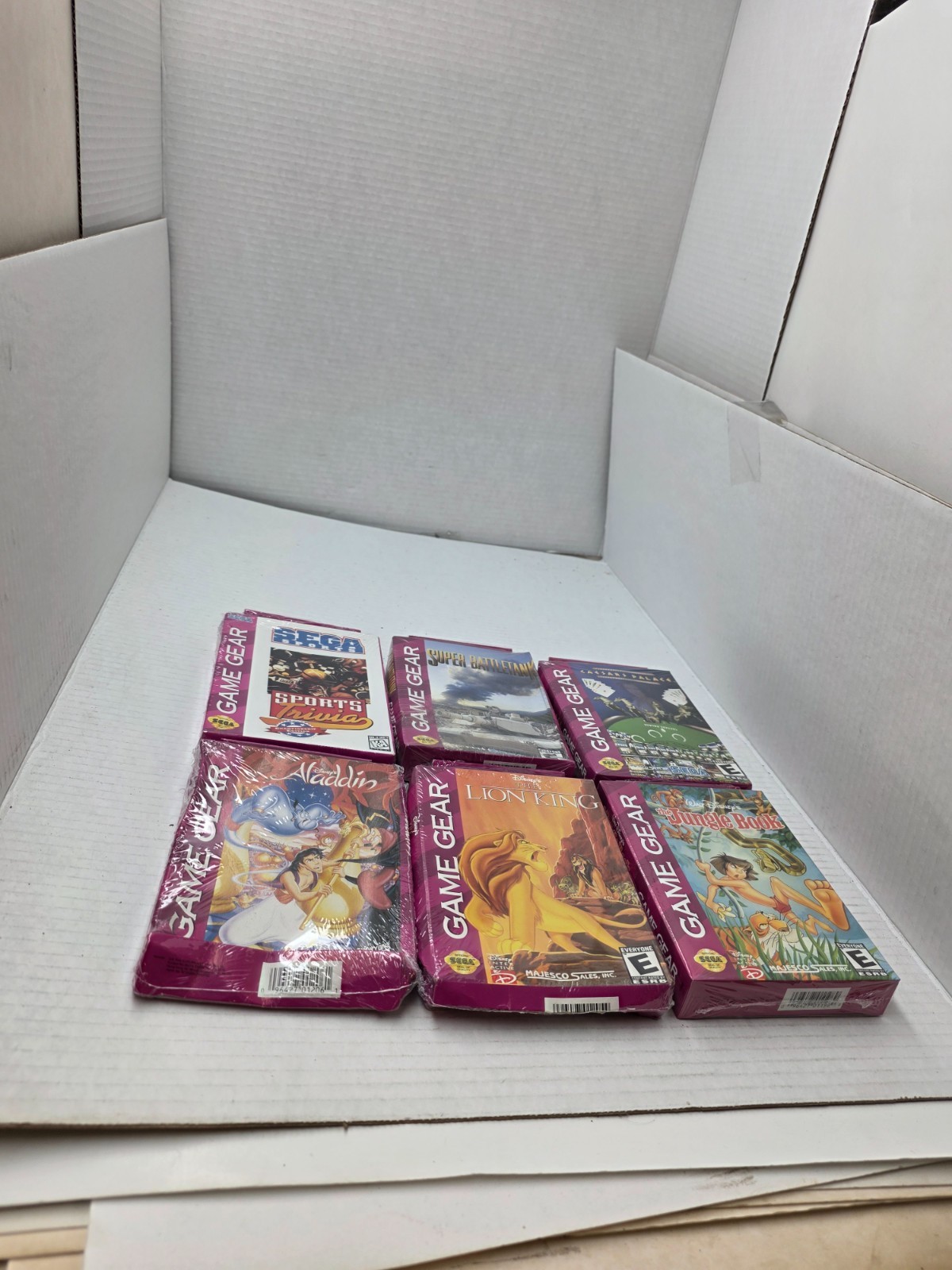 6 NEW Sega Game Gear Games Aladdin,Jungle Book,Lion King,Battletank,Ceasars #A3