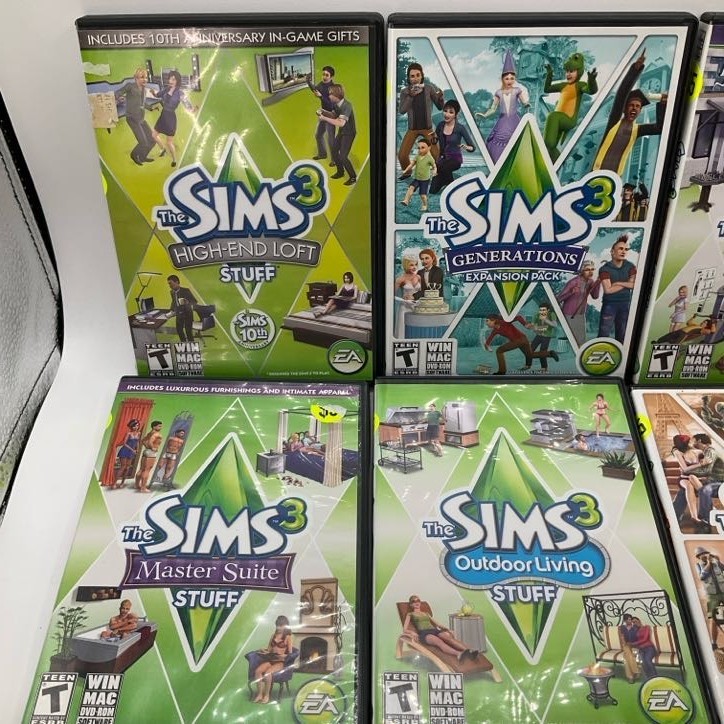 Lot of (9) Sims 3 PC Games Master Suite Monte Vista Town Life Generations Deluxe