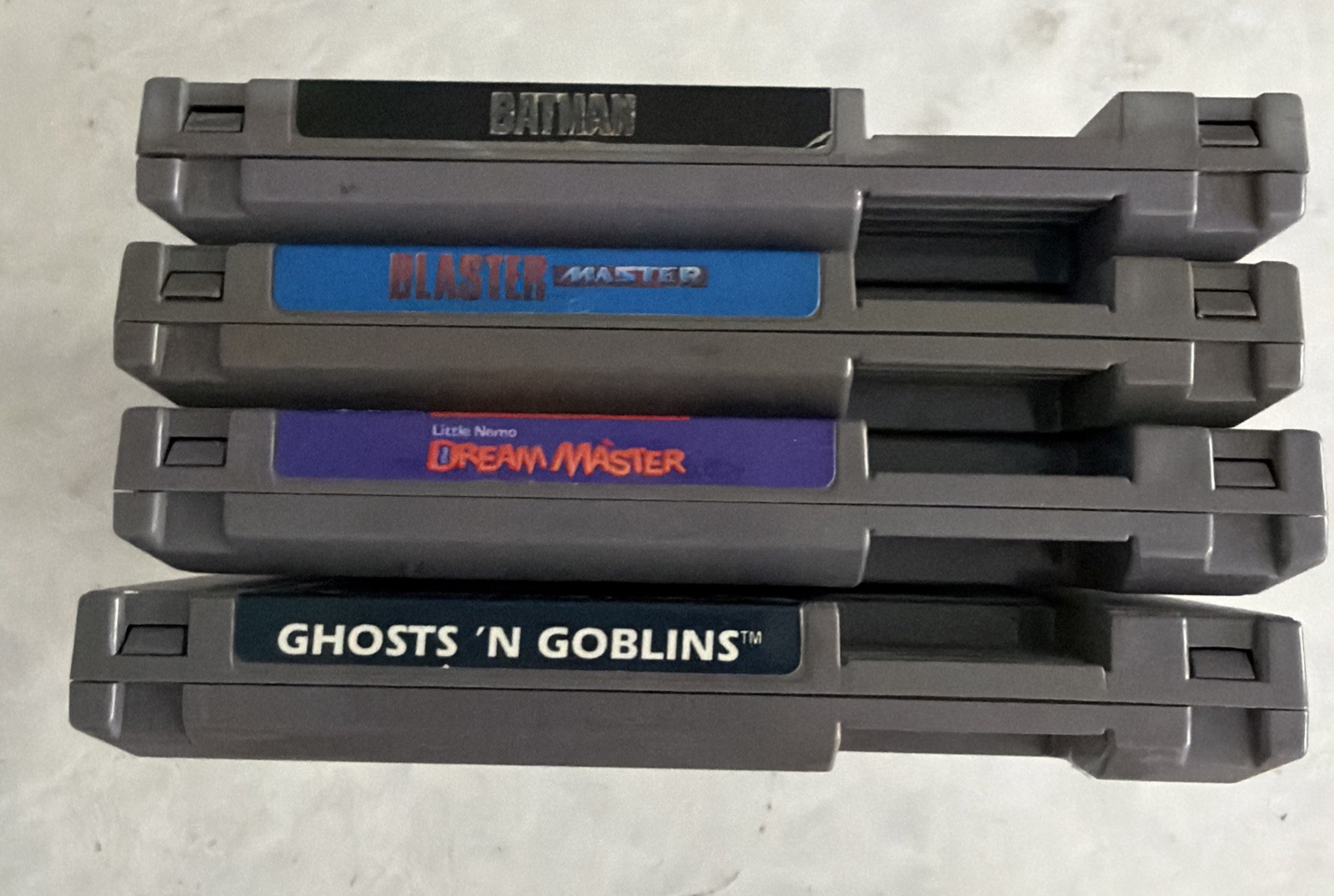 Nes Games Lot Of 4 Batman, Ghosts ‘n Goblins, Blaster Master, Little Nemo