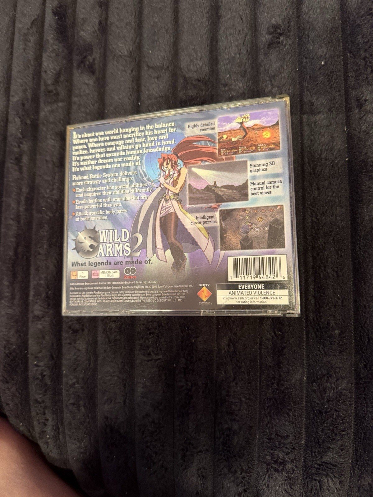 Wild Arms 2 (Sony PlayStation 1 PS1, 2000) GAME DISC & CASE