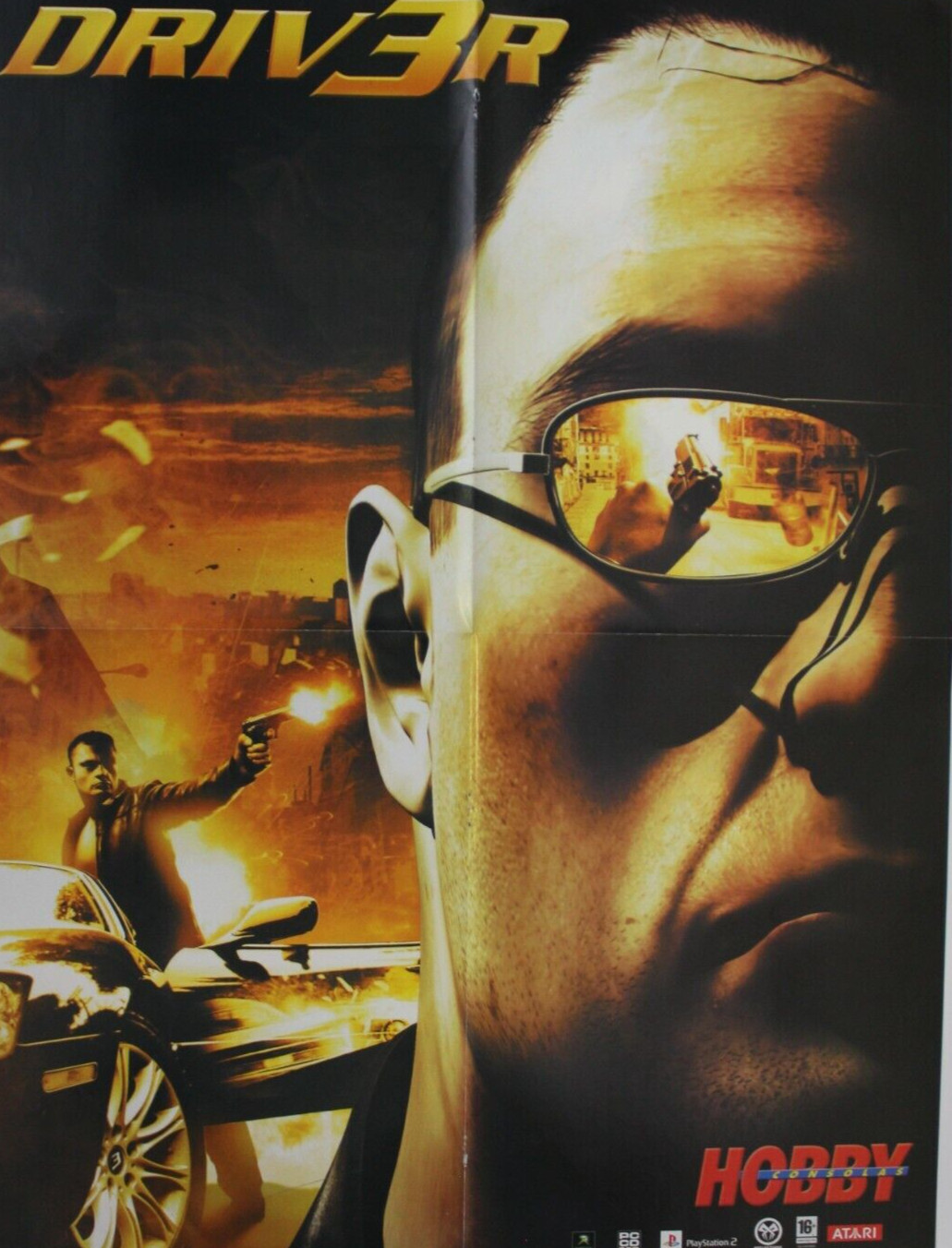2004 DRIV3R / DRIVER 3 Double-Sided Poster 23″ x 18″ (58 x 43 cm.) HTF!