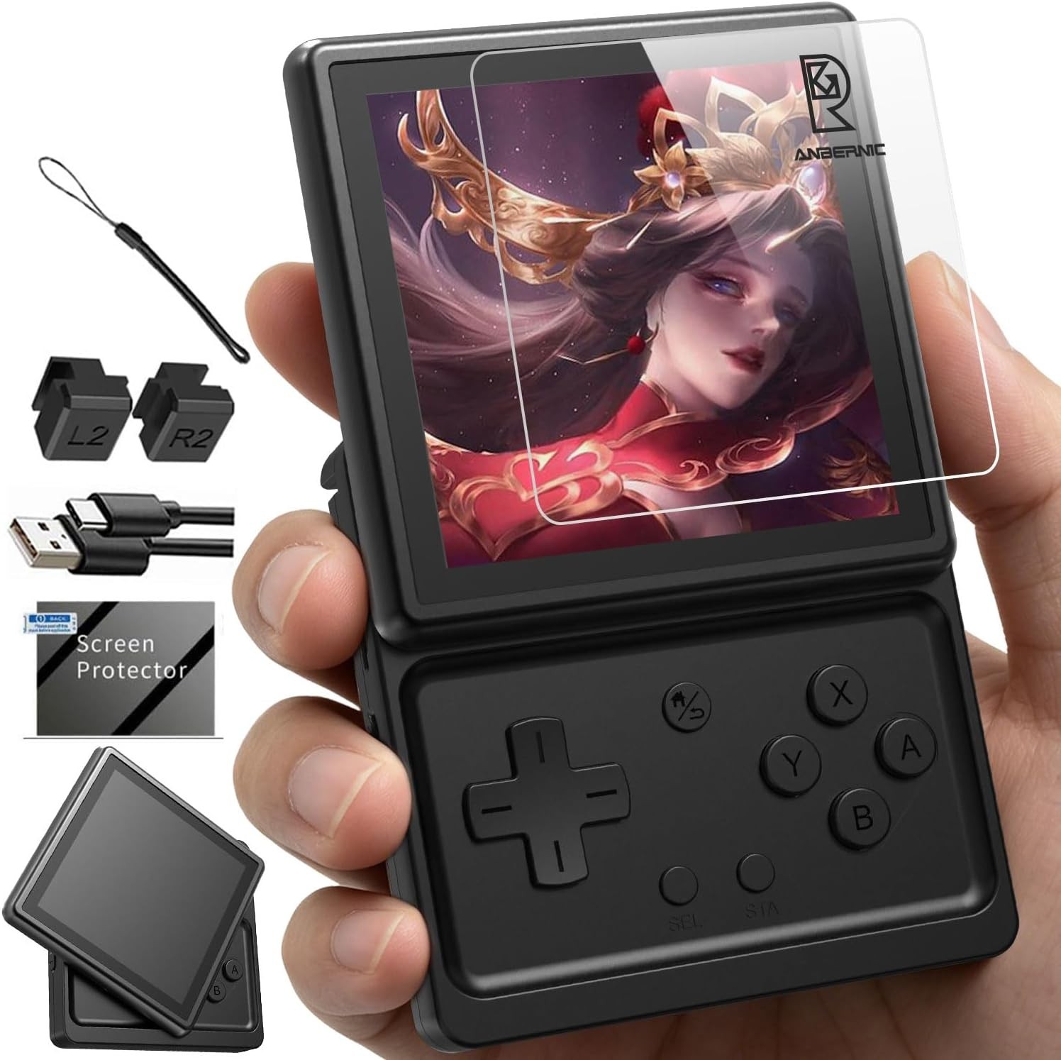 Lightweight Anbernic RG Rotate with 32GB Storage – Perfect for On-the-Go Gaming