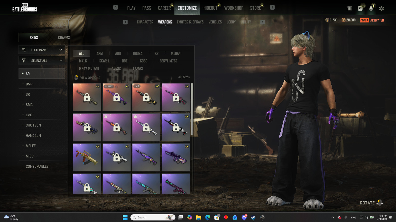 pubg pc steam account with Maxlv10 Medusa beryl m762 Max winter eclipse mp5k