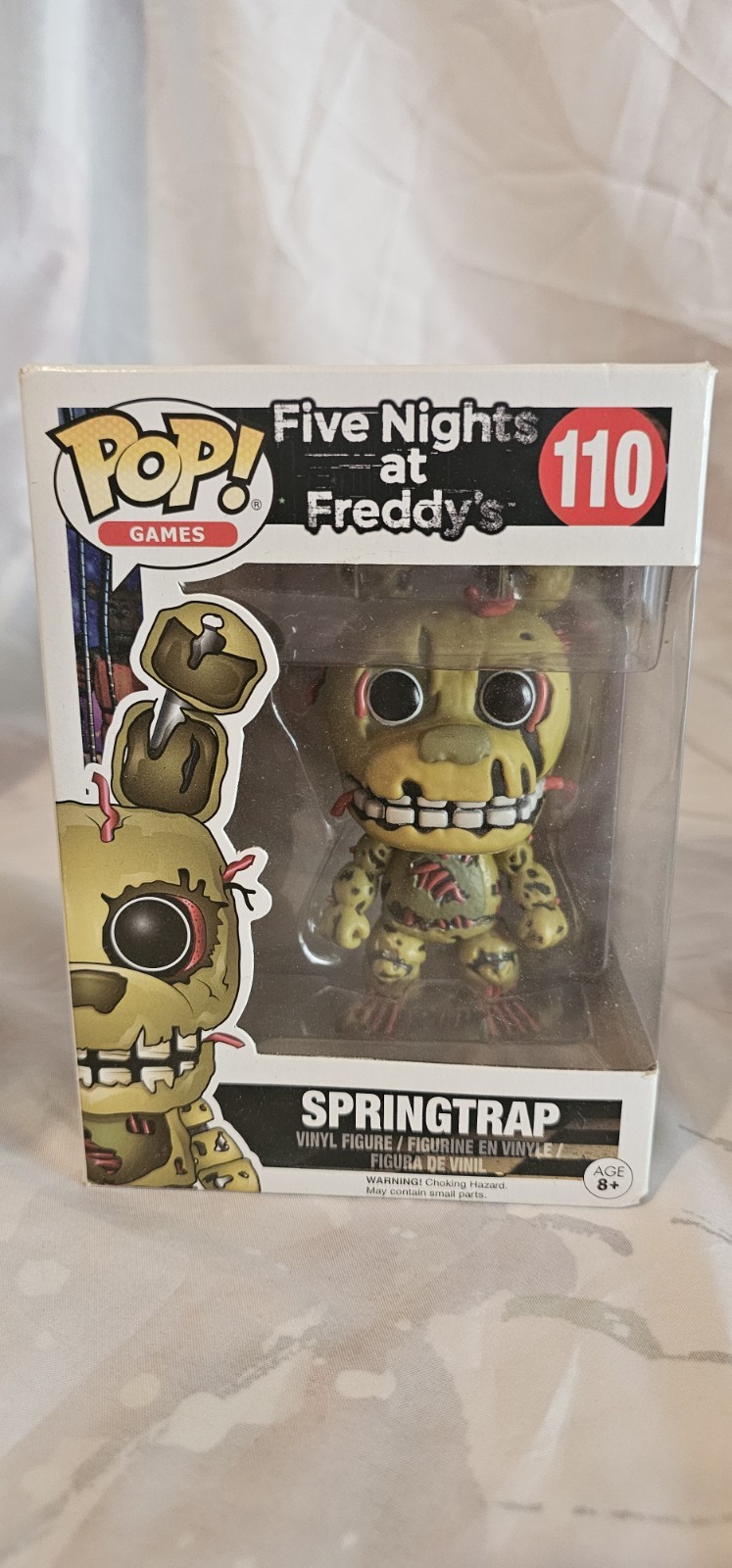 Funko Pop FNAF Lot – #110 Springtrap (un/flocked), #126 Shadow Freddy, #109 Foxy