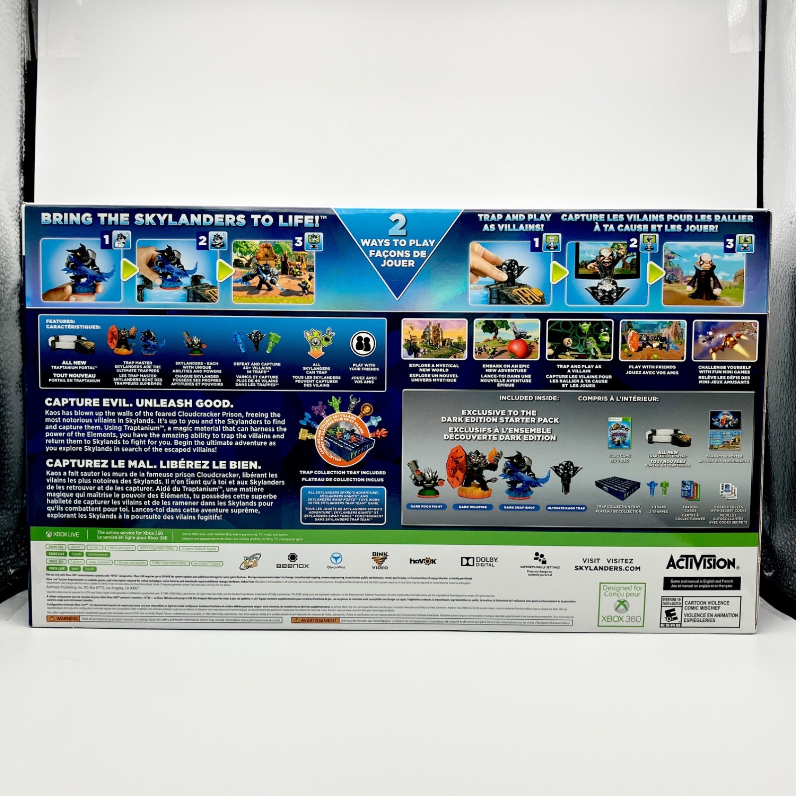Skylanders Trap Team Xbox 360 Dark Edition Starter Pack Chaos Trap NEW SEALED