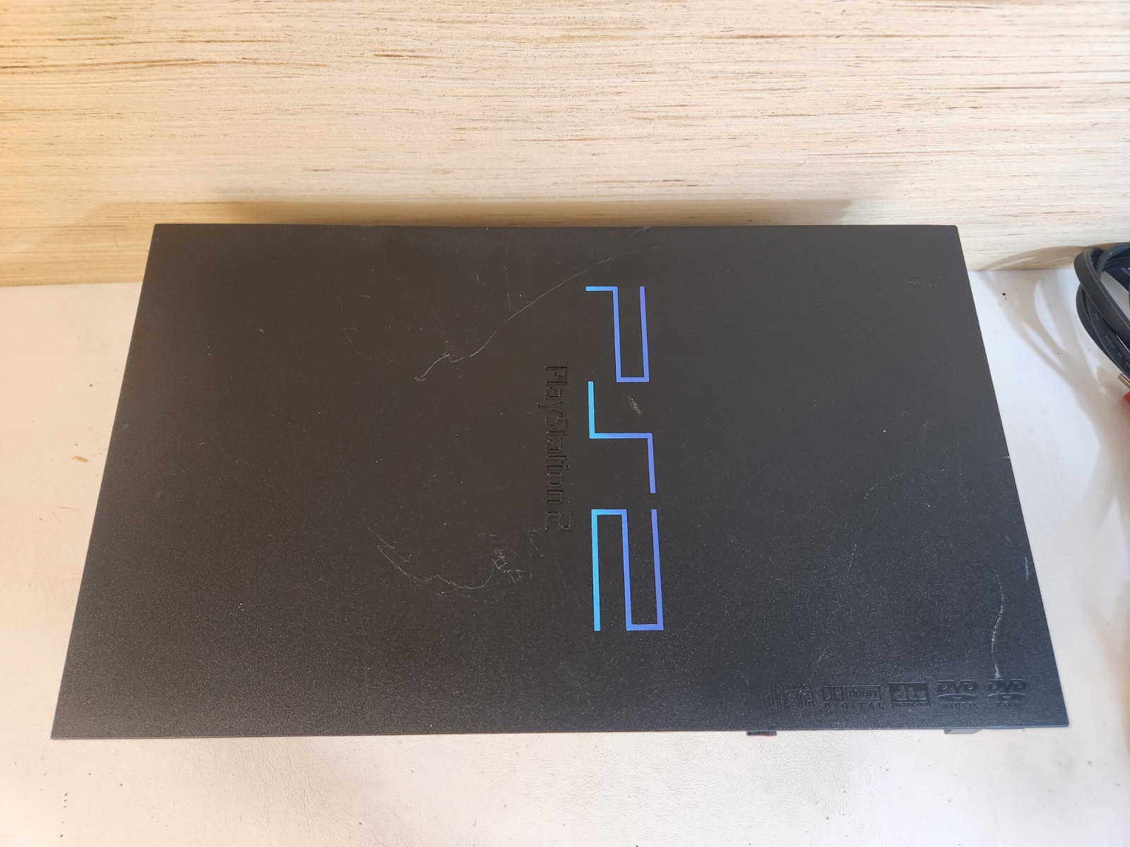 Sony PlayStation 2 PS2 Fat Console SCPH-39001 w/ Network Adapter & 8MB Card