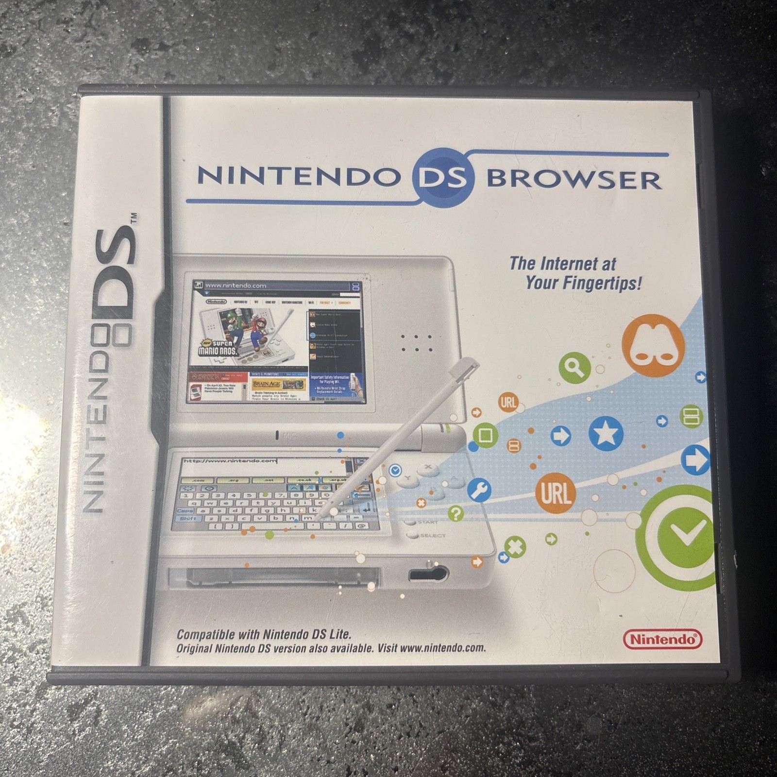 Nintendo DS Browser (Nintendo DS, 2007) – Cartridge, Manual, & Case