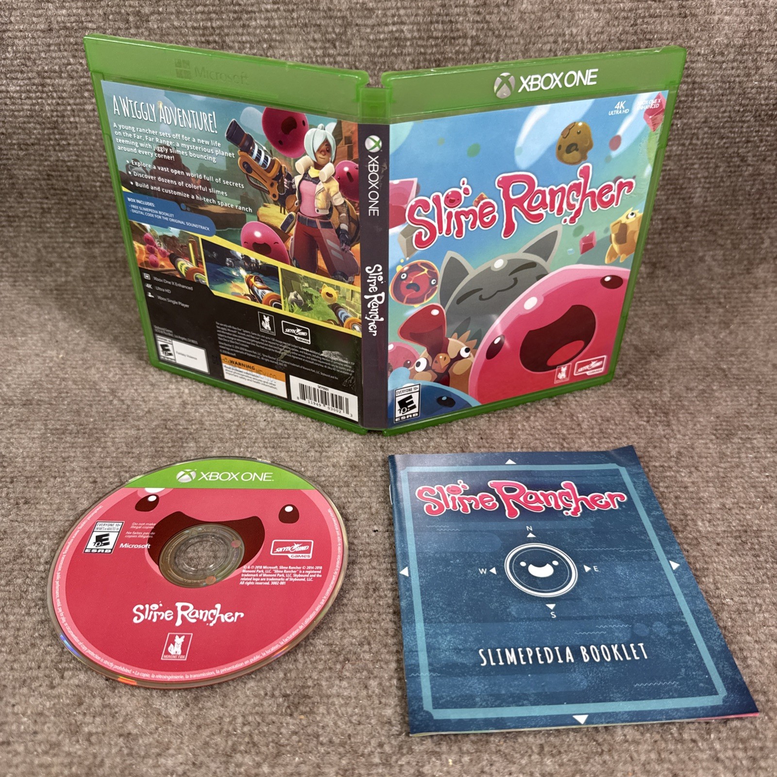 Slime Rancher Xbox One Enhanced Ultra HD Booklet CIB Adult Owned Excellent Disc