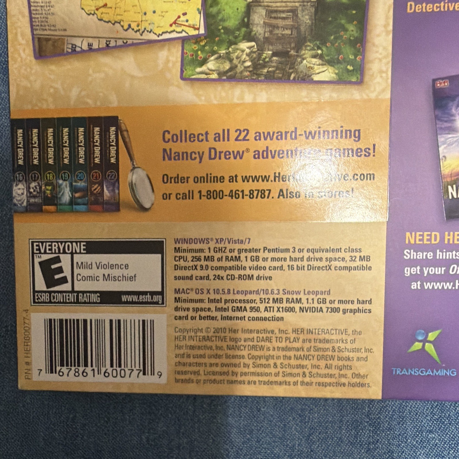 HER Interactive Nancy Drew: Trail of the Twister PC 2010 Adventure E Mini Games
