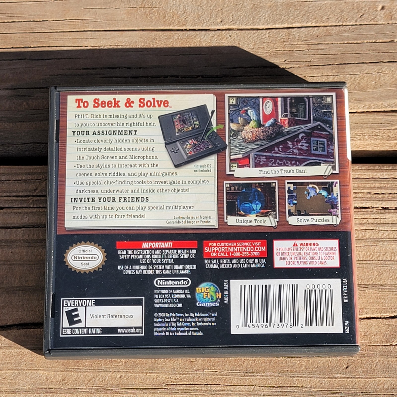 Complete Mystery Case Files: MillionHeir (Nintendo DS) 3DS 2DS DSi XL