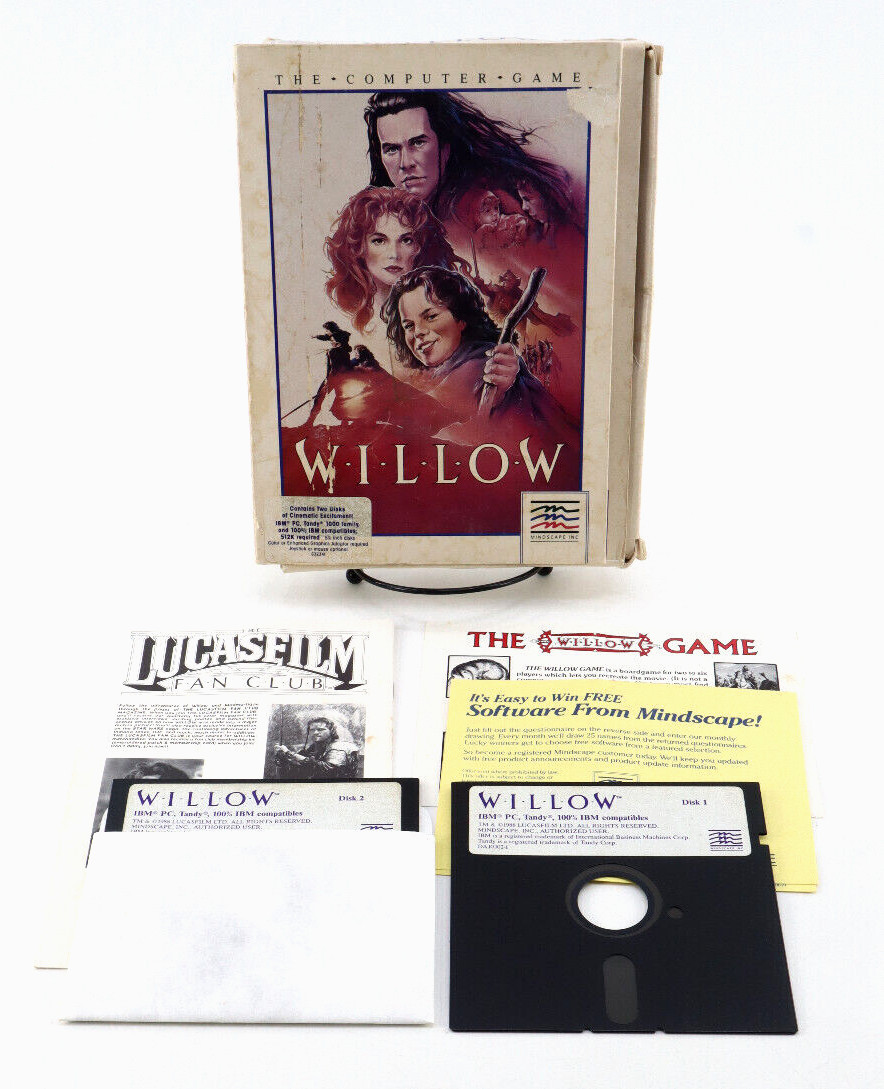 Vtg 1988 Willow The Computer Game IBM PC 5.25 Complete In BOX