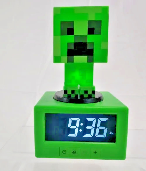 Fun Interactive Minecraft Creeper Alarm Clock, Mojang