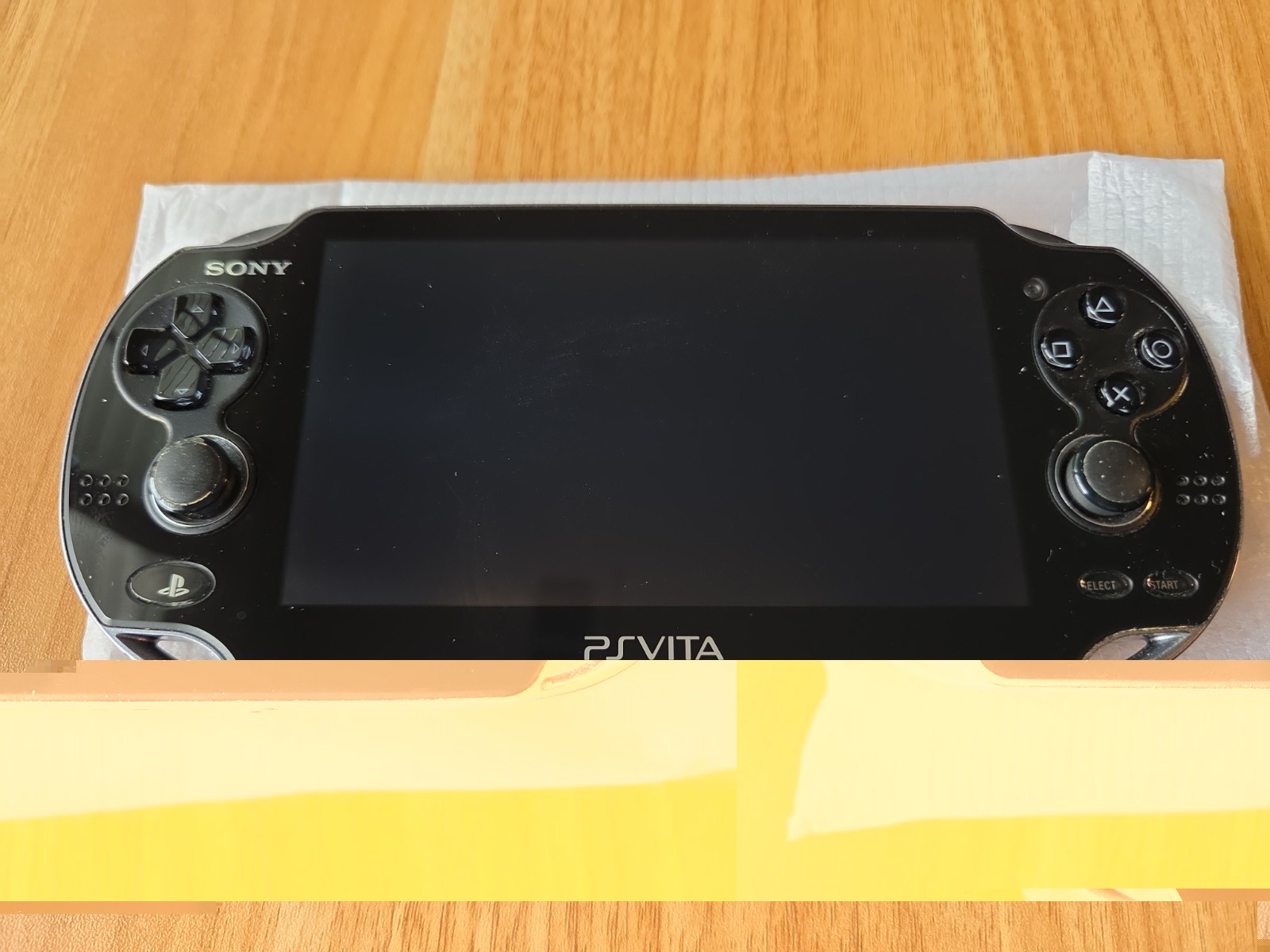 Sony Ps Vita PCH-1000 black Crystal Model Console & Charger CIB TESTED