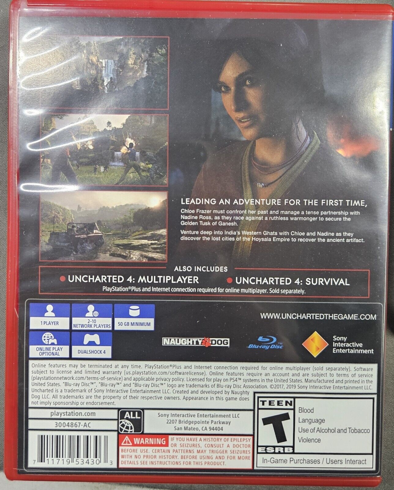 Uncharted: The Lost Legacy Playstation Hits – Sony PlayStation 4