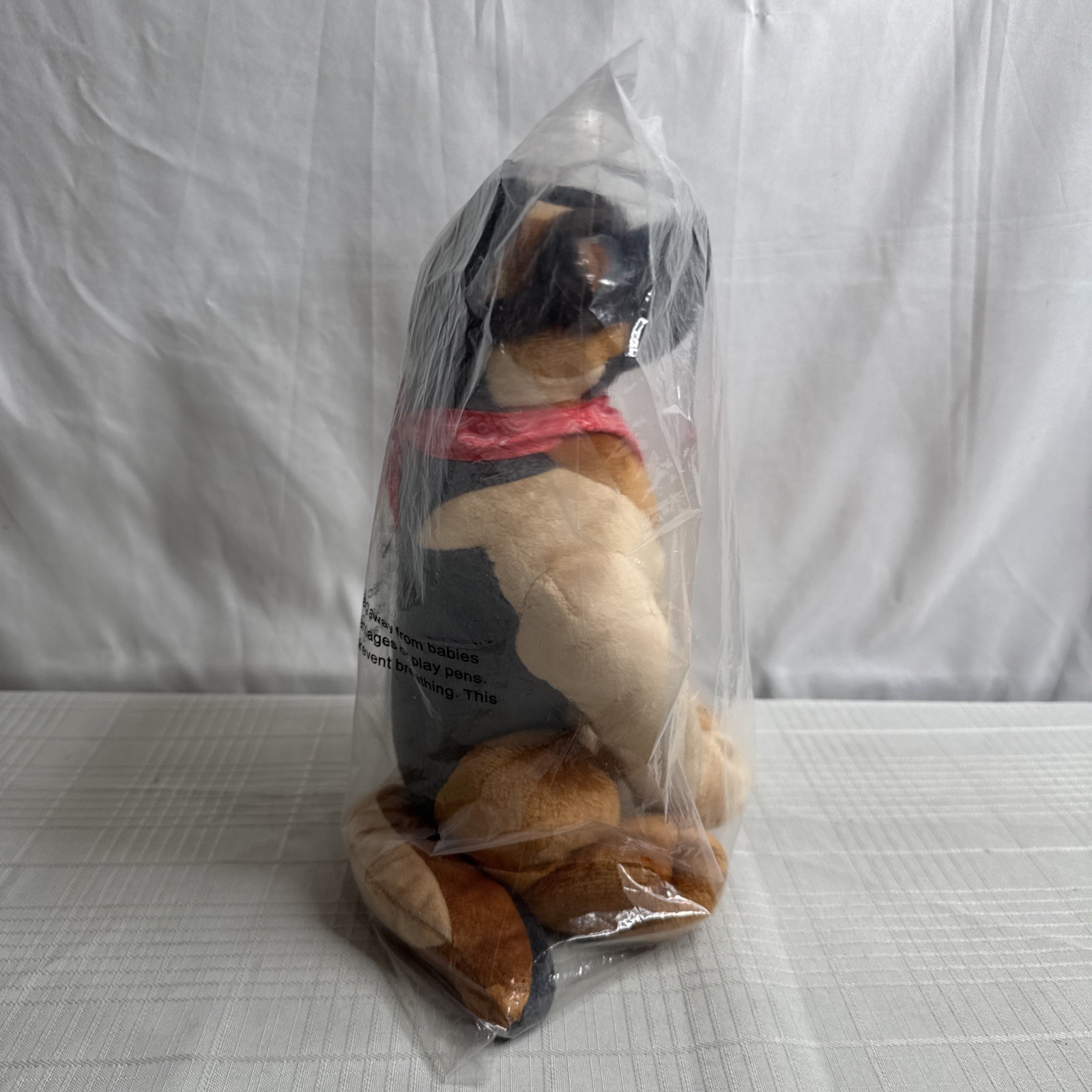 Fallout 4 Dogmeat Sitting Plush Toy Dog Bandana & Goggles 11″ Bethesda 2015 NEW
