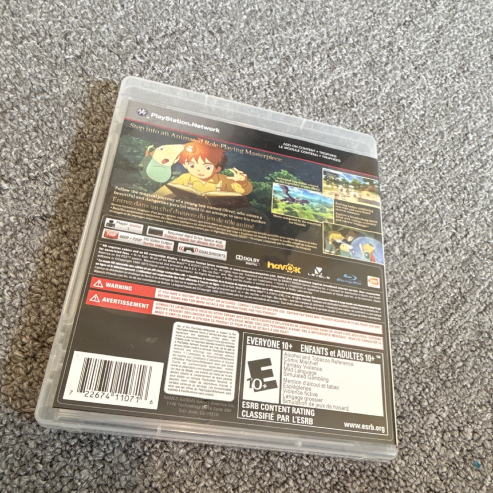 BANDAI NAMCO Games Ni No Kuni Wrath of the White Witch PlayStation 3 Manual Inc…