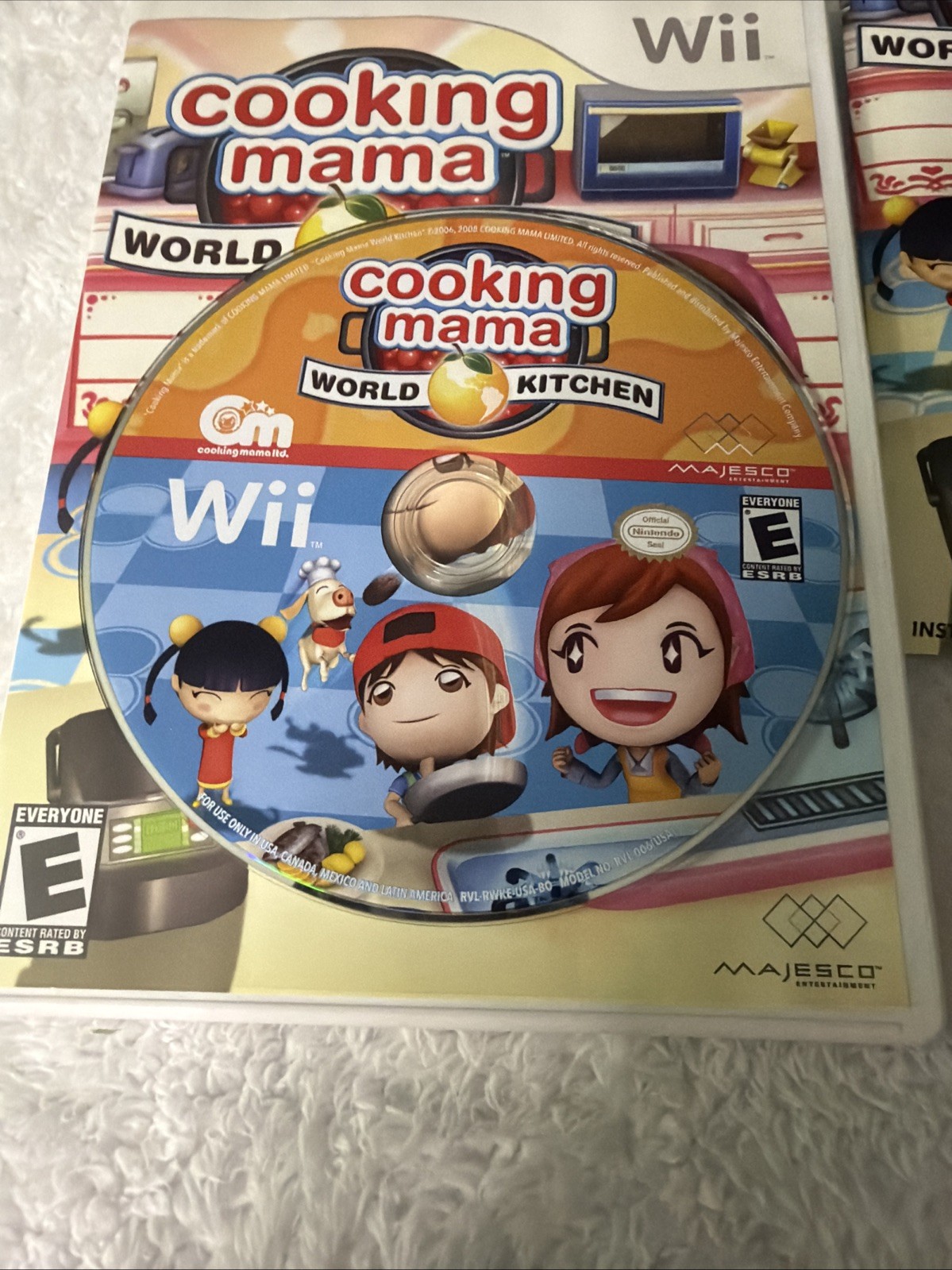 Cooking Mama WORLD KITCHEN WII Nintendo Video Game Majesco Everyone CIB Complete