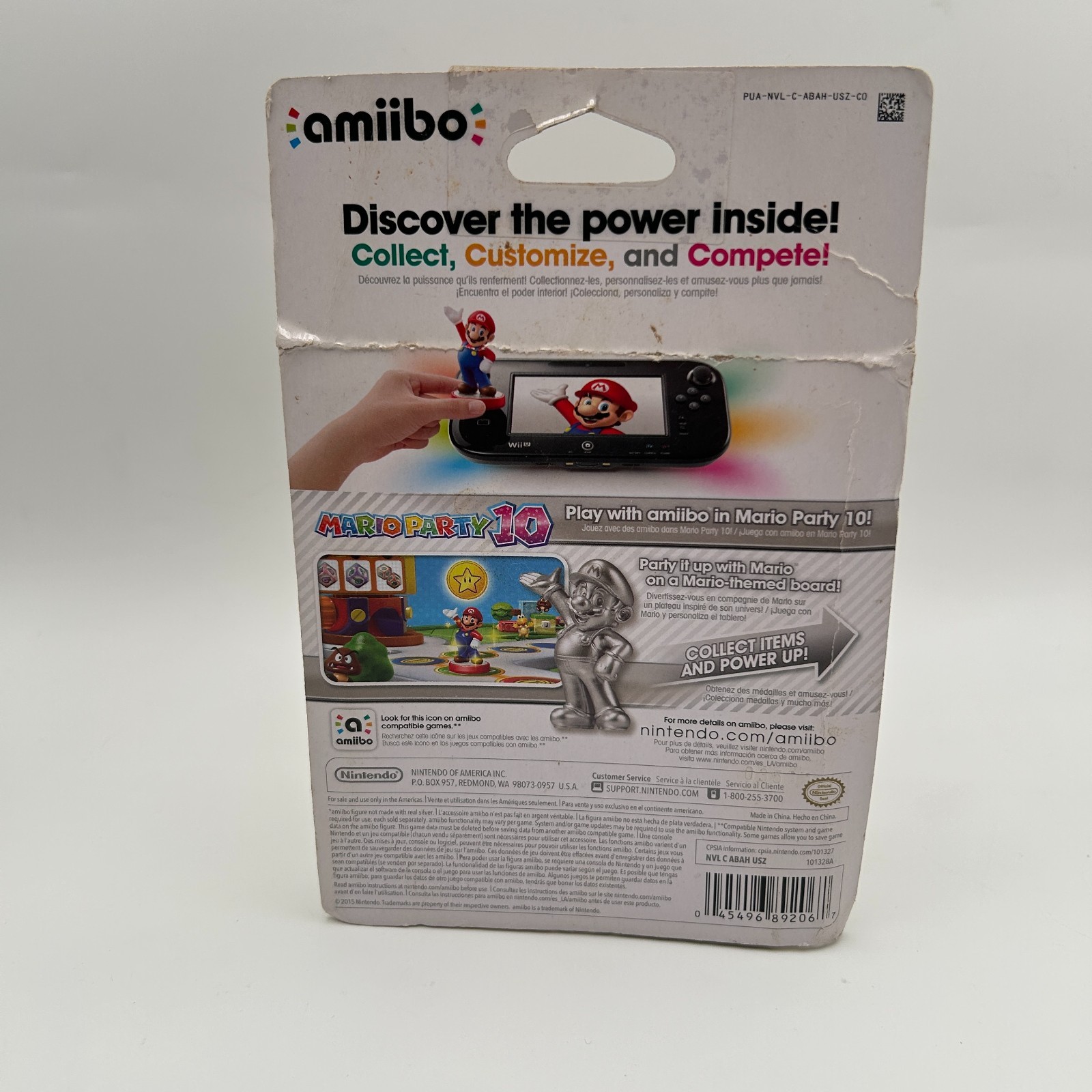 Amiibo – SEALED Silver Mario Figure (Super Mario Series) Damaged Box