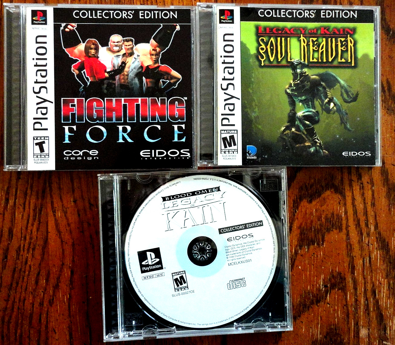 PLAYSTATION 1 EIDOS COLLECTORS’ EDITION*Fighting Force*Kain–Blood Omen/Soul Rea