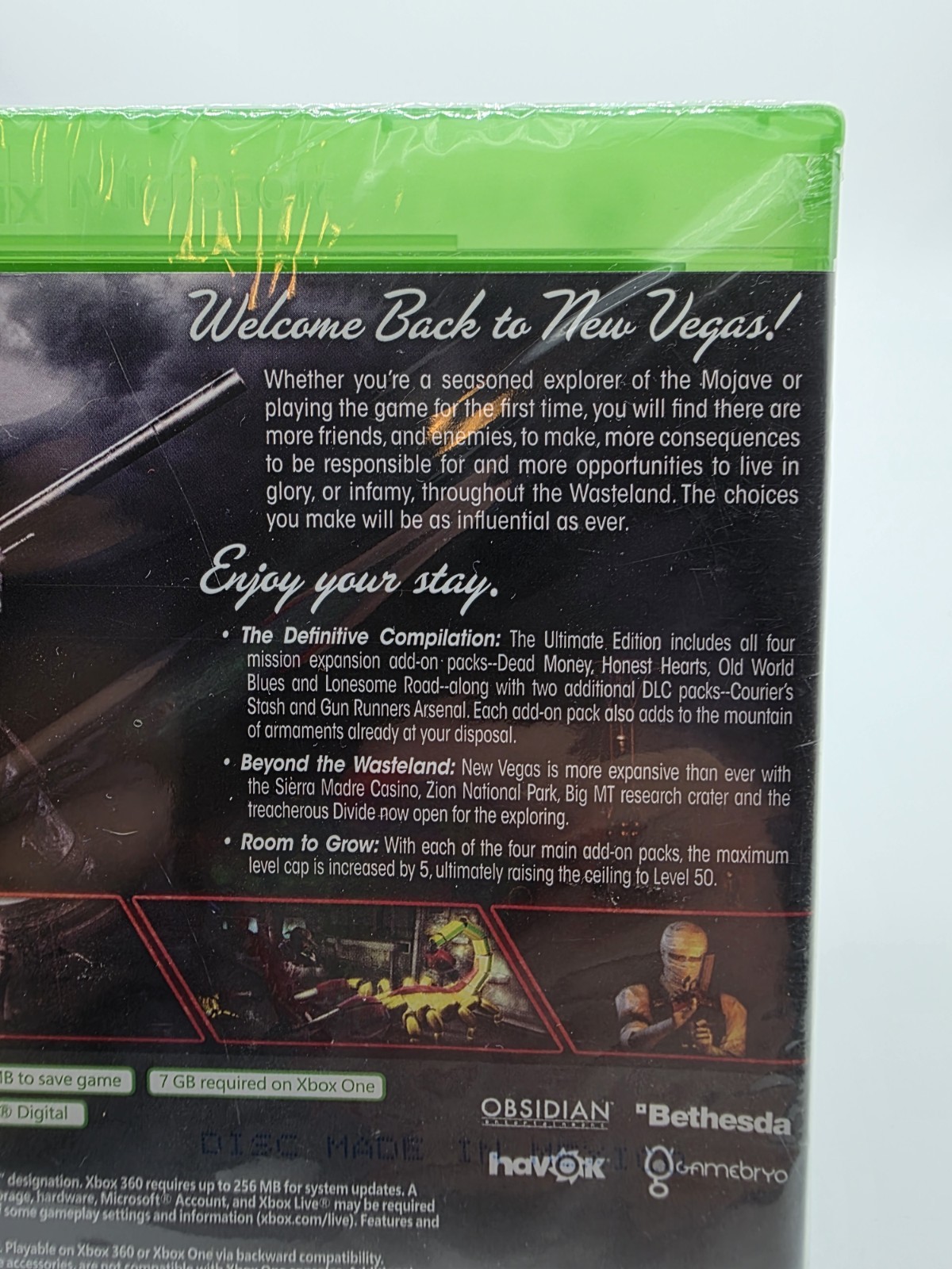 Fallout New Vegas Ultimate Edition XBOX ONE XBOX 360 Video Game New Sealed