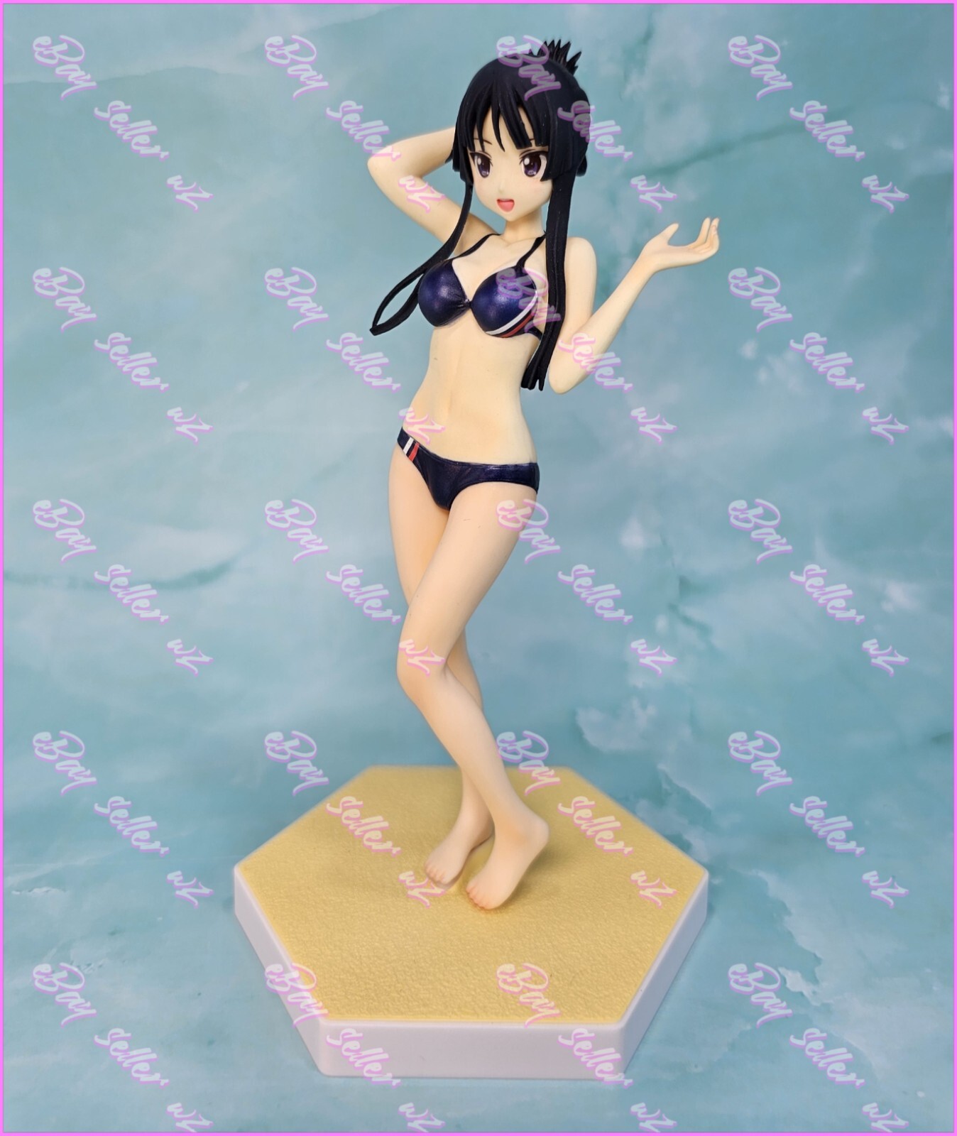Mio Akiyama Beach Queens 1/10 Scale PVC Figure Bikini Swimsuit Wave Band K-On