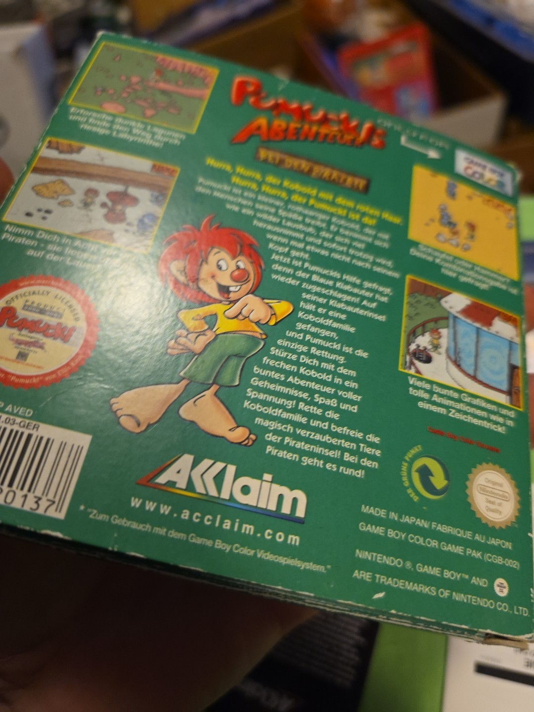 Complete CIB Gameboy GBA GBC Gameboy Color Pumuckls Abenteuer Bei Den Piraten