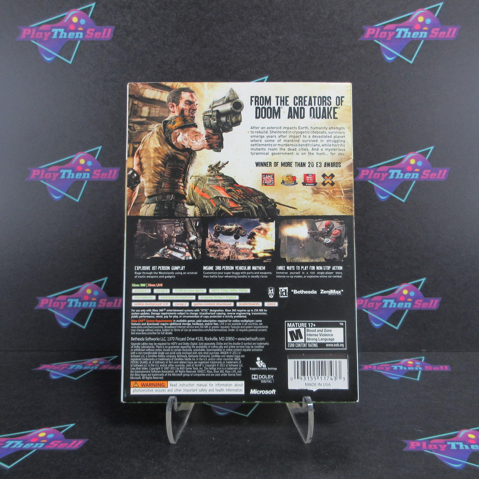 Refurbished Rage Anarchy Edition Xbox 360 + Sleeve Complete – Excellent Cond