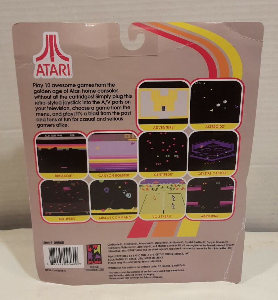 Atari 2600 Handheld Joystick – Play 10 Classic Games – Connect to TV