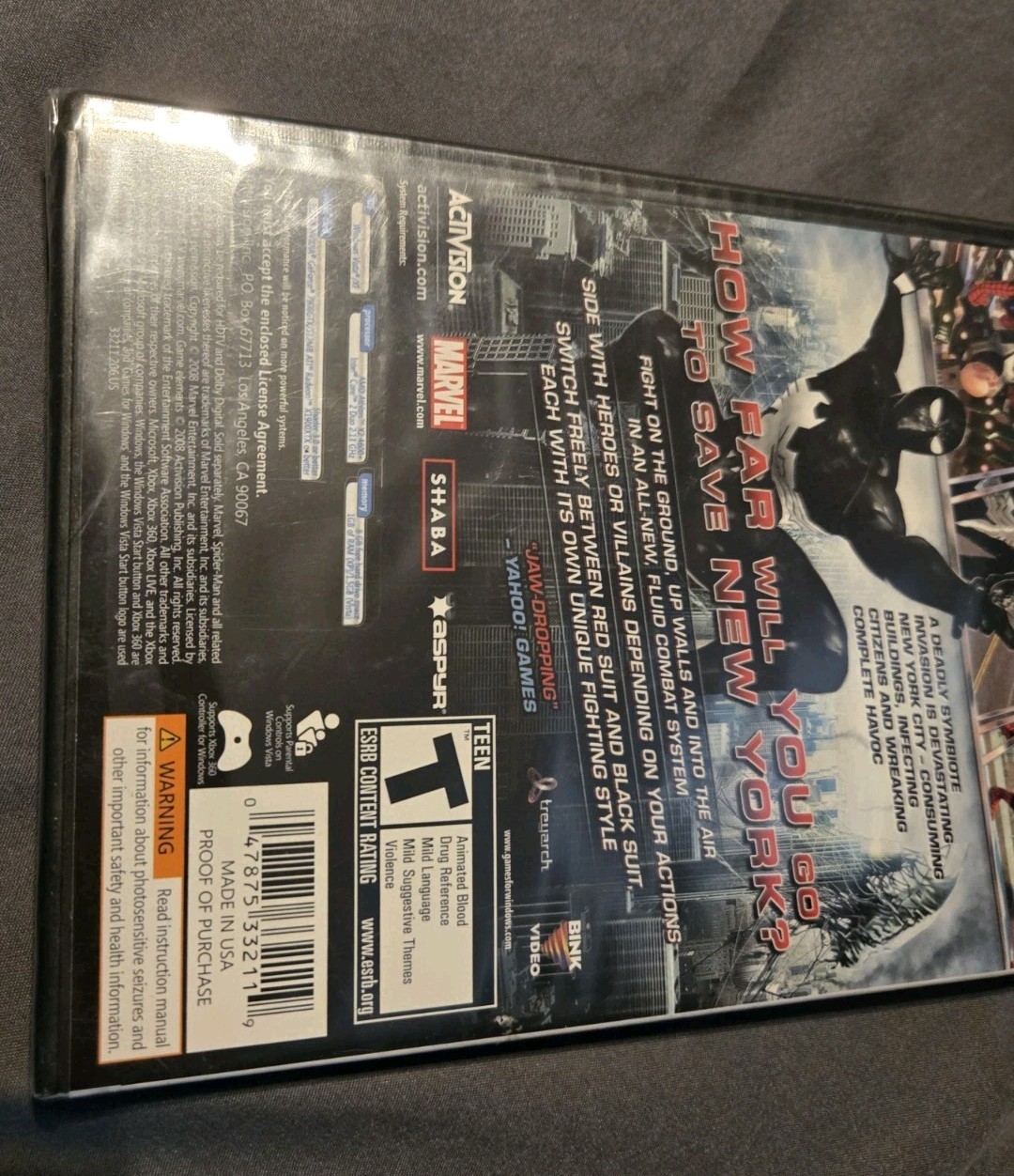 Spider-Man: Web of Shadows (PC, 2008) BRAND NEW – FACTORY SEALED!