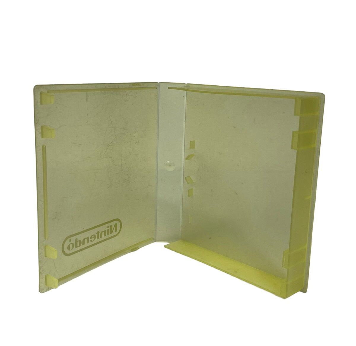 Lot of 2 Vintage Nintendo NES Yellow & Blue Plastic Clear OEM Clamshell Case
