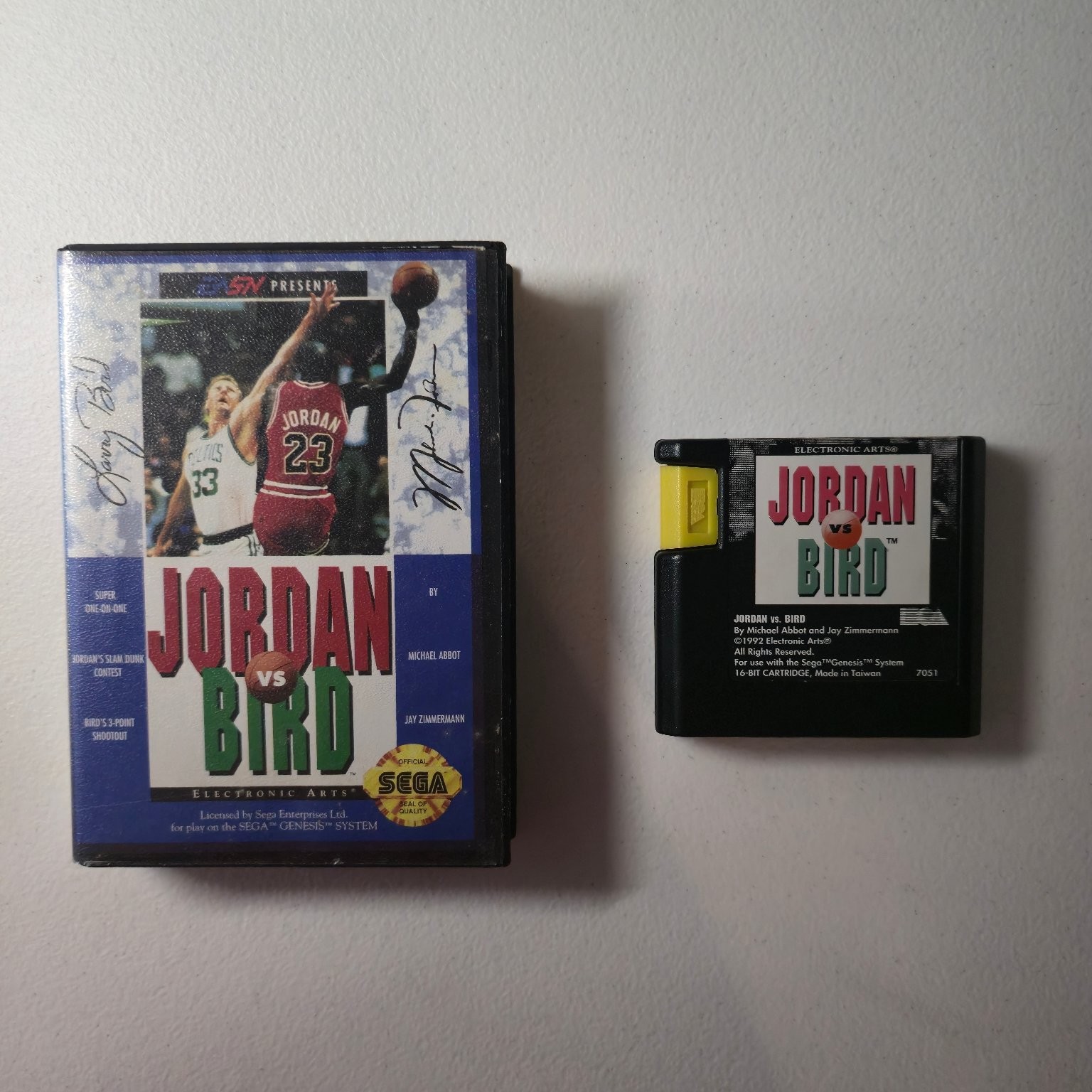 Jordan vs Bird Sega Genesis Video Game Multiplayer Basketball