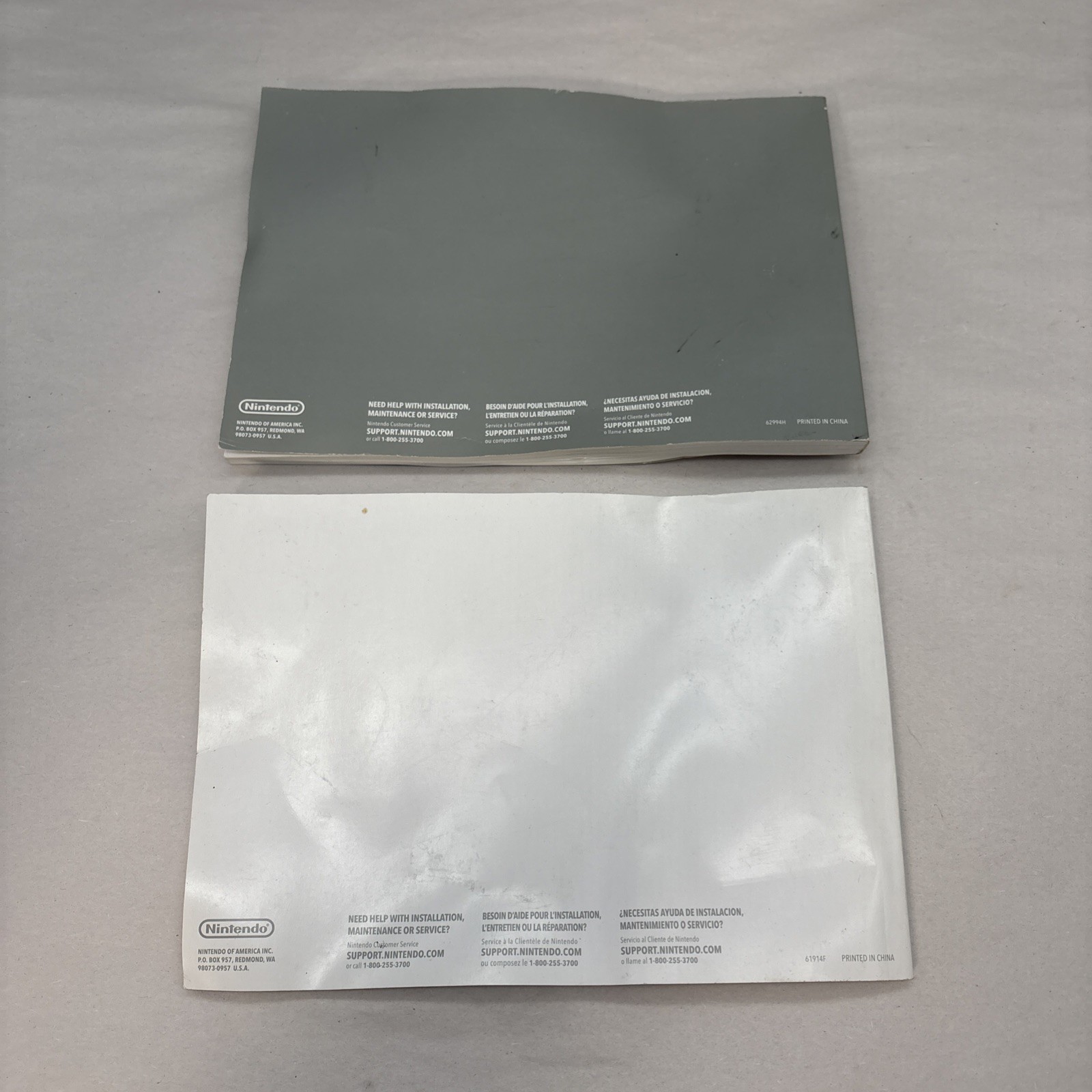 Nintendo Wii Operations Manual Set – Silver and White