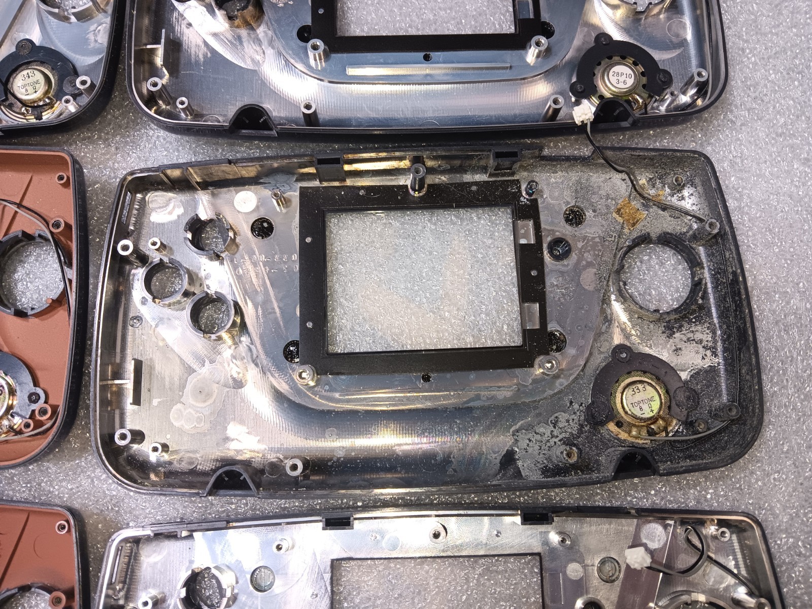 SEGA Game Gear 2110 EXACT EMPTY Front Panel w/Glass Scratches X6 ONLY-INTACT-SEE